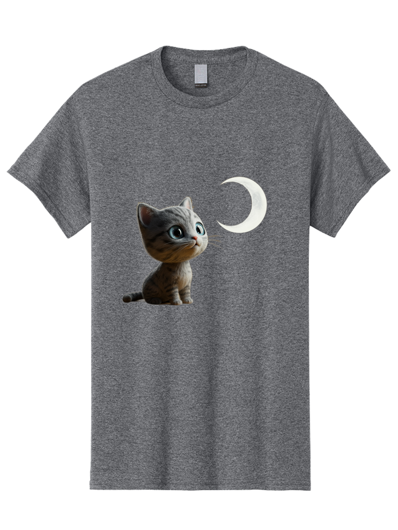 Kitten-And-Crescent-Moon Men'S Graphic Tee, 100% Cotton, Comfortable Casual Summer Wear, Machine Washable, Vintage Camera, Old Camera, Antique Camera, Black Camera, Classic Photography, Photography Equipment, Nostalgic Device, Film Camera, Baj085