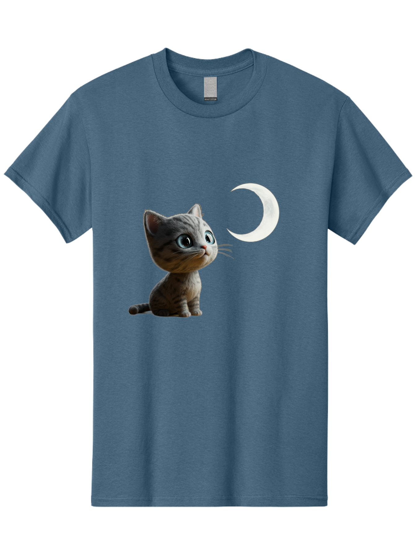 Kitten-And-Crescent-Moon Men'S Graphic Tee, 100% Cotton, Comfortable Casual Summer Wear, Machine Washable, Vintage Camera, Old Camera, Antique Camera, Black Camera, Classic Photography, Photography Equipment, Nostalgic Device, Film Camera, Baj085