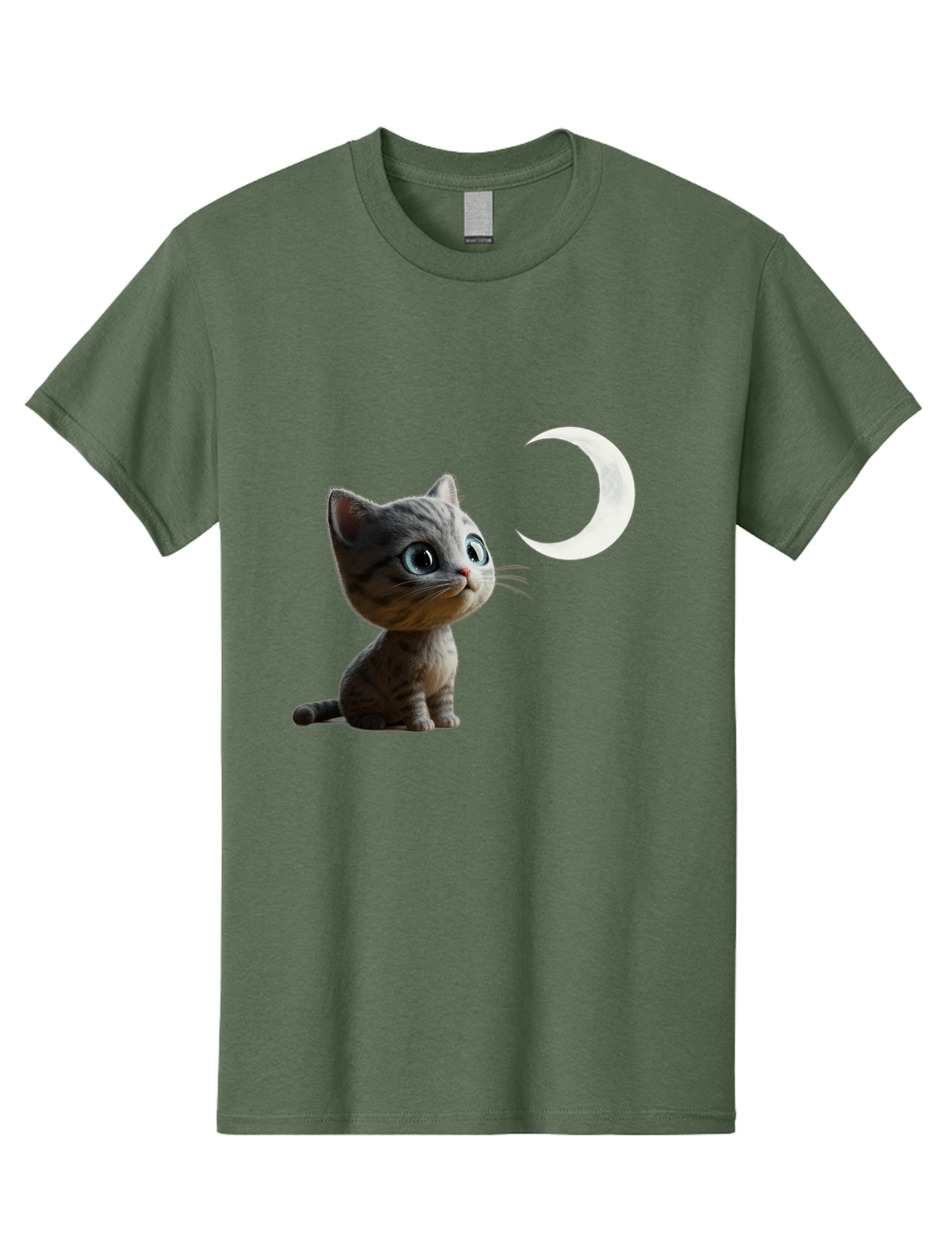Kitten-And-Crescent-Moon Men'S Graphic Tee, 100% Cotton, Comfortable Casual Summer Wear, Machine Washable, Vintage Camera, Old Camera, Antique Camera, Black Camera, Classic Photography, Photography Equipment, Nostalgic Device, Film Camera, Baj085