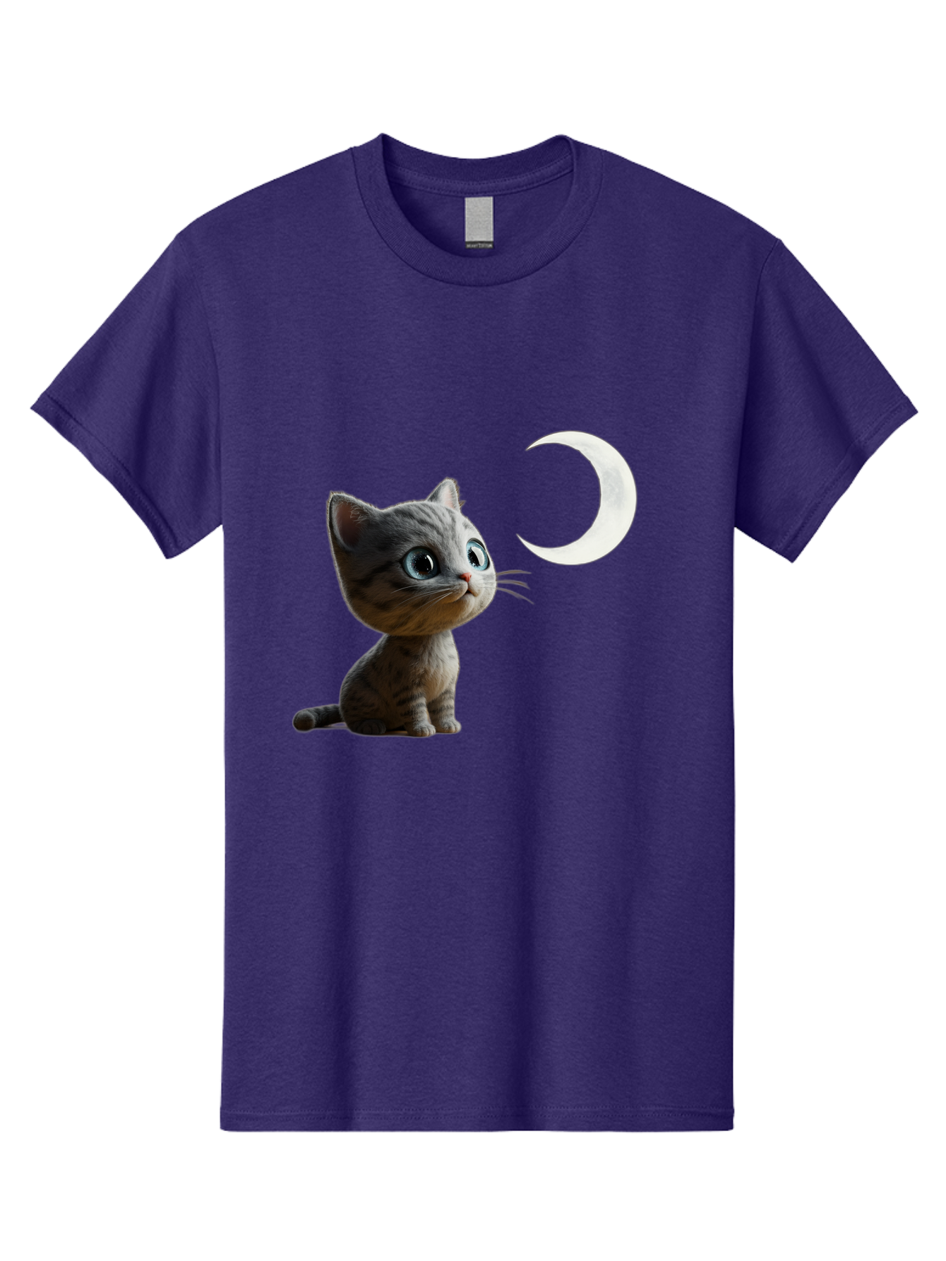 Kitten-And-Crescent-Moon Men'S Graphic Tee, 100% Cotton, Comfortable Casual Summer Wear, Machine Washable, Vintage Camera, Old Camera, Antique Camera, Black Camera, Classic Photography, Photography Equipment, Nostalgic Device, Film Camera, Baj085