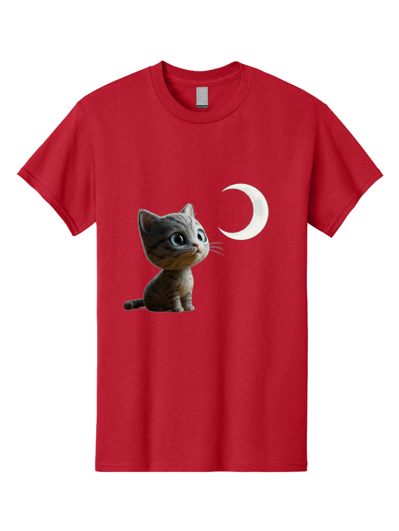 Kitten-And-Crescent-Moon Men'S Graphic Tee, 100% Cotton, Comfortable Casual Summer Wear, Machine Washable, Vintage Camera, Old Camera, Antique Camera, Black Camera, Classic Photography, Photography Equipment, Nostalgic Device, Film Camera, Baj085