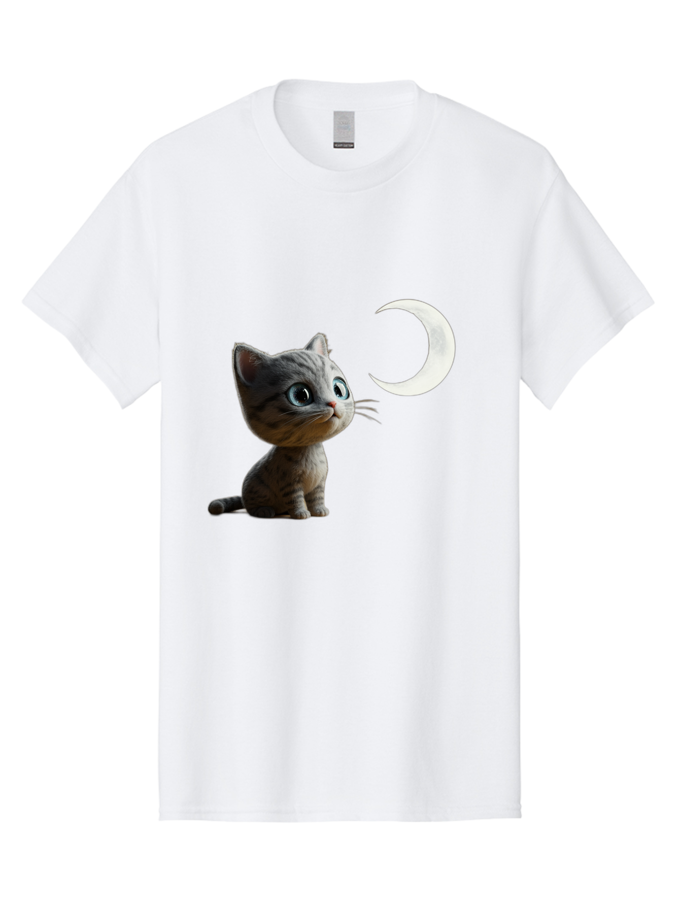 Kitten-And-Crescent-Moon Men'S Graphic Tee, 100% Cotton, Comfortable Casual Summer Wear, Machine Washable, Vintage Camera, Old Camera, Antique Camera, Black Camera, Classic Photography, Photography Equipment, Nostalgic Device, Film Camera, Baj085