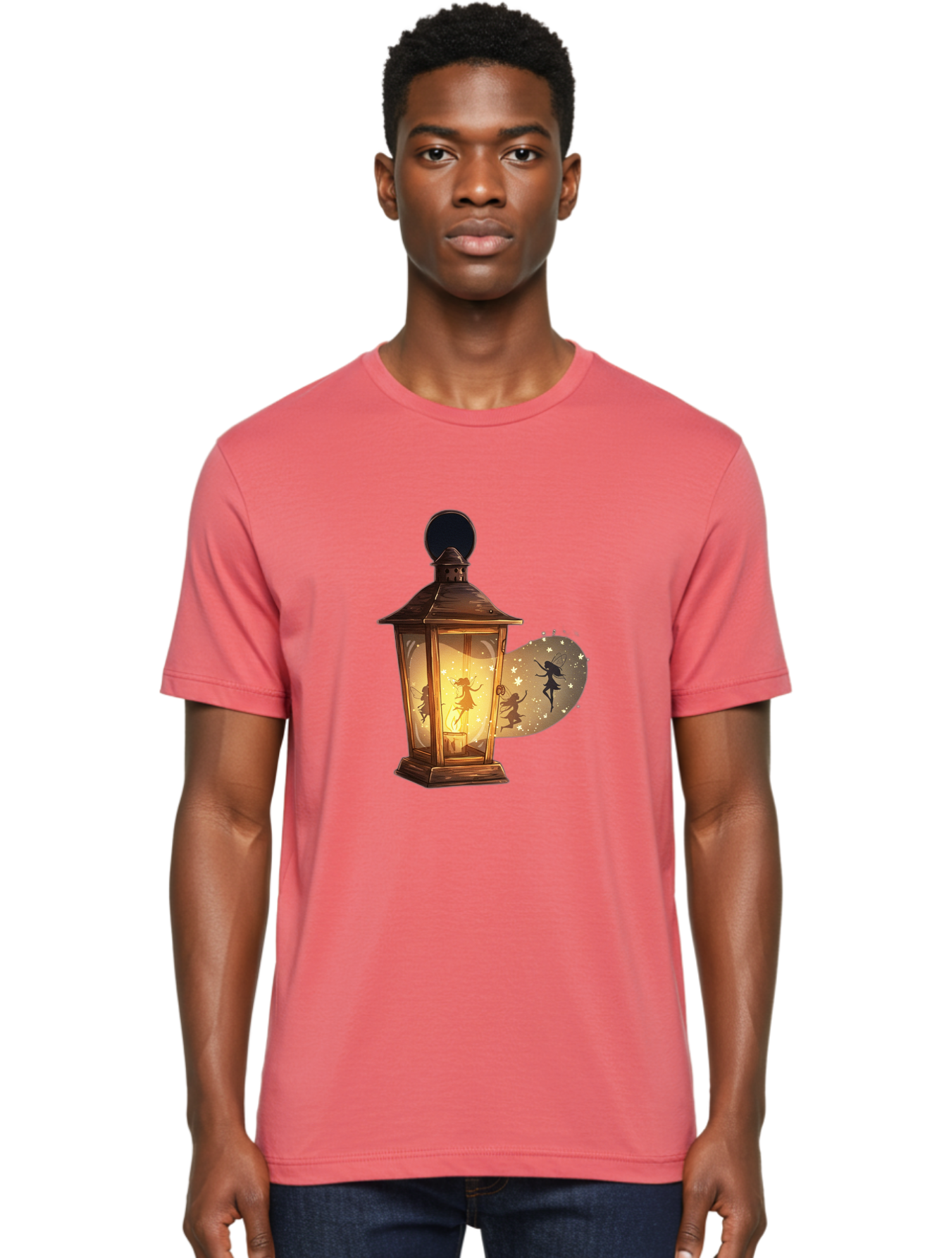 Lantern-With-Dancing-Fairy Men'S Graphic Tee, 100% Cotton, Comfortable Casual Summer Wear, Machine Washable, Vintage Camera, Old Camera, Antique Camera, Black Camera, Classic Photography, Photography Equipment, Nostalgic Device, Film Camera, Baj088