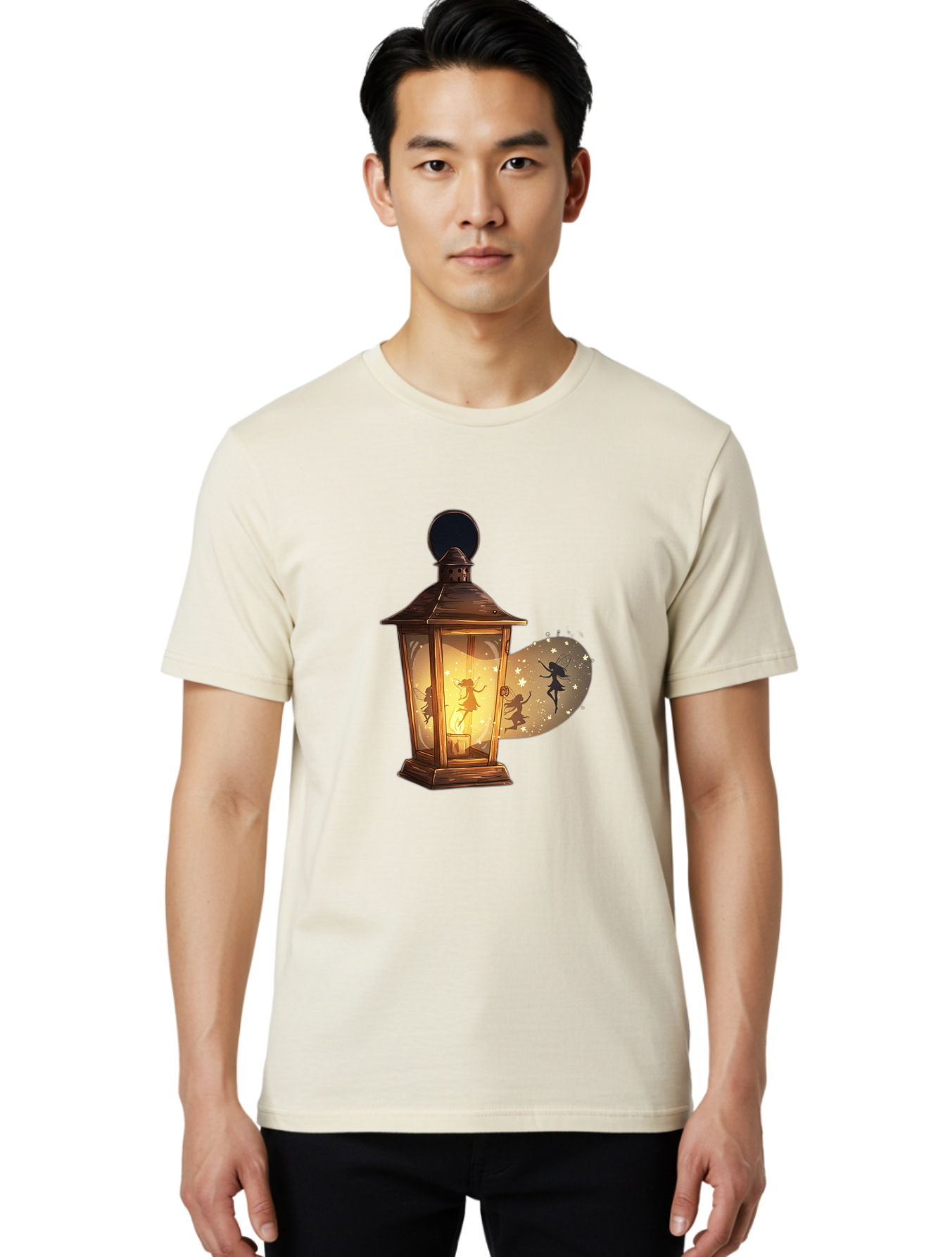 Lantern-With-Dancing-Fairy Men'S Graphic Tee, 100% Cotton, Comfortable Casual Summer Wear, Machine Washable, Vintage Camera, Old Camera, Antique Camera, Black Camera, Classic Photography, Photography Equipment, Nostalgic Device, Film Camera, Baj088
