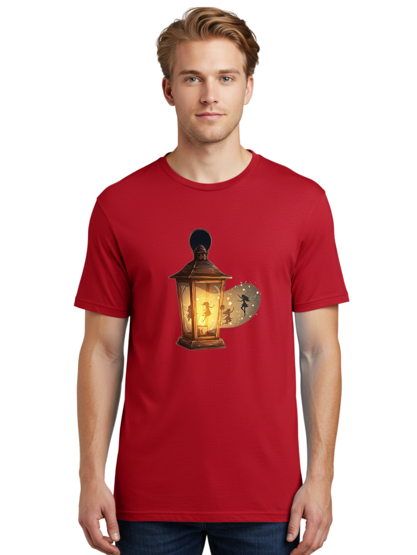 Lantern-With-Dancing-Fairy Men'S Graphic Tee, 100% Cotton, Comfortable Casual Summer Wear, Machine Washable, Vintage Camera, Old Camera, Antique Camera, Black Camera, Classic Photography, Photography Equipment, Nostalgic Device, Film Camera, Baj088