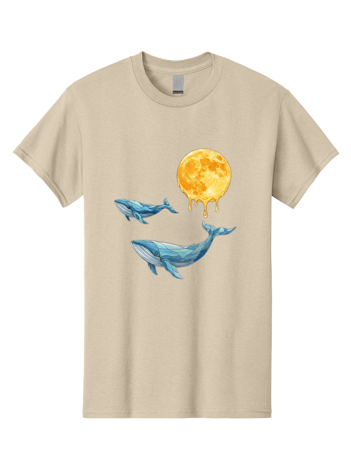 Low-Poly-Whales-Dripping-Moon Men'S Graphic Tee, 100% Cotton, Comfortable Casual Summer Wear, Machine Washable, Vintage Camera, Old Camera, Antique Camera, Black Camera, Classic Photography, Photography Equipment, Nostalgic Device, Baj093