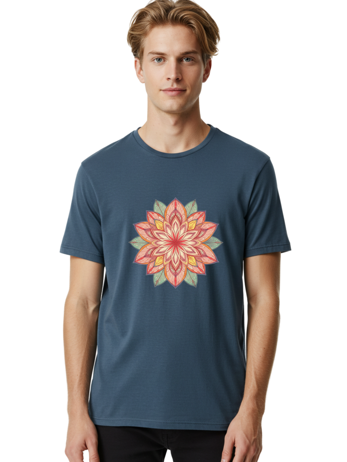 Mandala Men'S Graphic Tee, 100% Cotton, Comfortable Casual Summer Wear, Machine Washable, Vintage Camera, Old Camera, Antique Camera, Black Camera, Classic Photography, Photography Equipment, Nostalgic Device, Film Camera, Camera Art Baj094