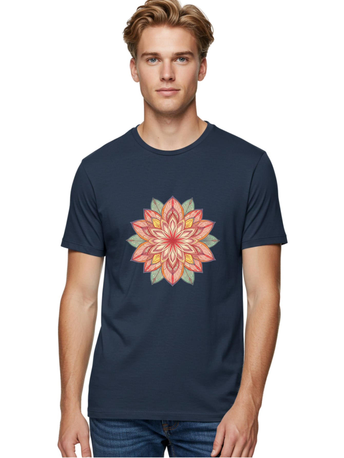 Mandala Men'S Graphic Tee, 100% Cotton, Comfortable Casual Summer Wear, Machine Washable, Vintage Camera, Old Camera, Antique Camera, Black Camera, Classic Photography, Photography Equipment, Nostalgic Device, Film Camera, Camera Art Baj094