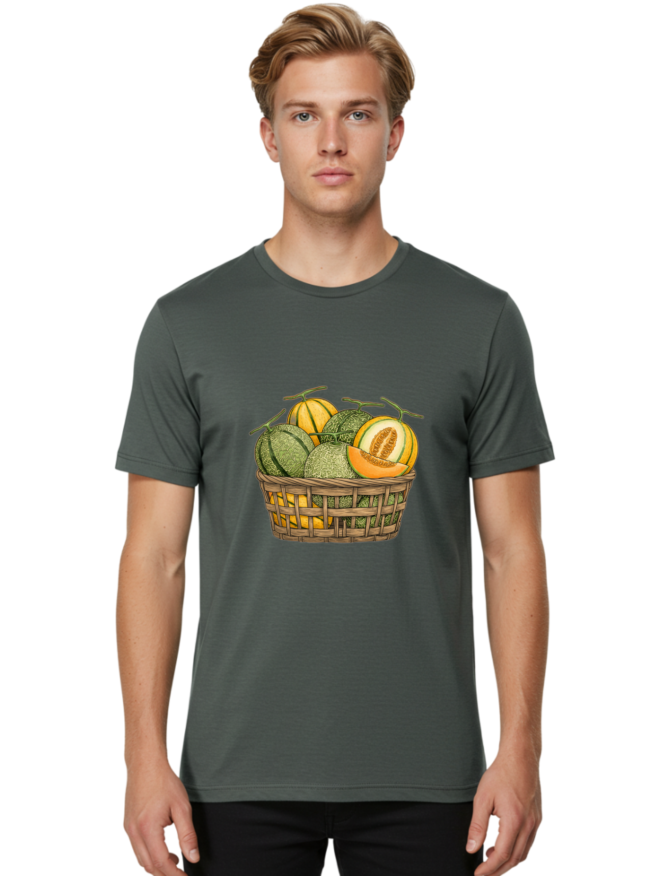 Melons-In-Basket Men'S Graphic Tee, 100% Cotton, Comfortable Casual Summer Wear, Machine Washable, Vintage Camera, Old Camera, Antique Camera, Black Camera, Classic Photography, Photography Equipment, Nostalgic Device, Film Camera, Camera Art Baj095