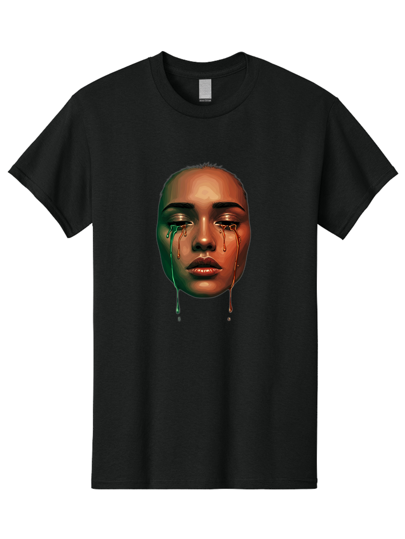Melting-Face-1 Men'S Graphic Tee, 100% Cotton, Comfortable Casual Summer Wear, Machine Washable, Vintage Camera, Old Camera, Antique Camera, Black Camera, Classic Photography, Photography Equipment, Nostalgic Device, Film Camera, Camera Art Baj096