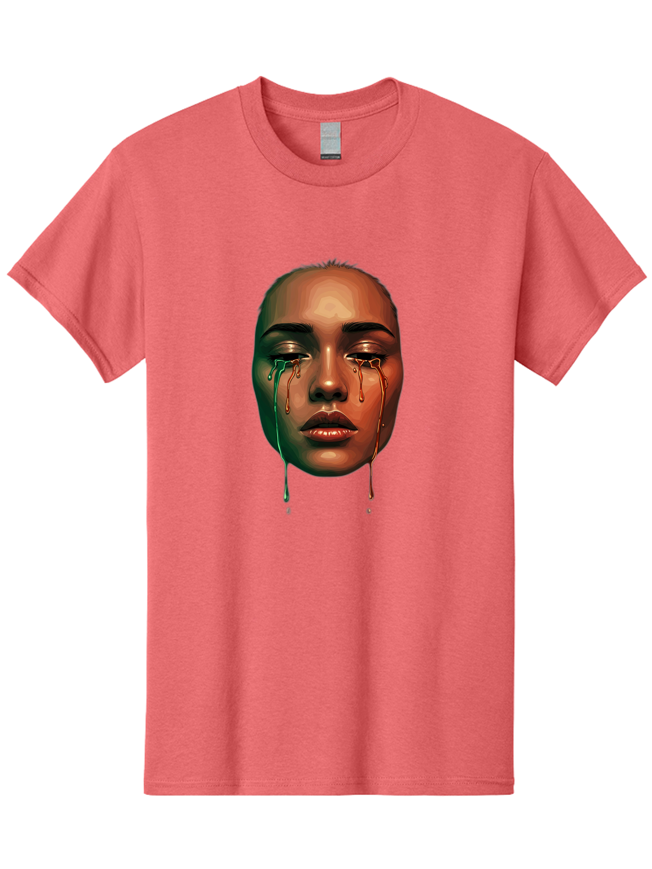 Melting-Face-1 Men'S Graphic Tee, 100% Cotton, Comfortable Casual Summer Wear, Machine Washable, Vintage Camera, Old Camera, Antique Camera, Black Camera, Classic Photography, Photography Equipment, Nostalgic Device, Film Camera, Camera Art Baj096