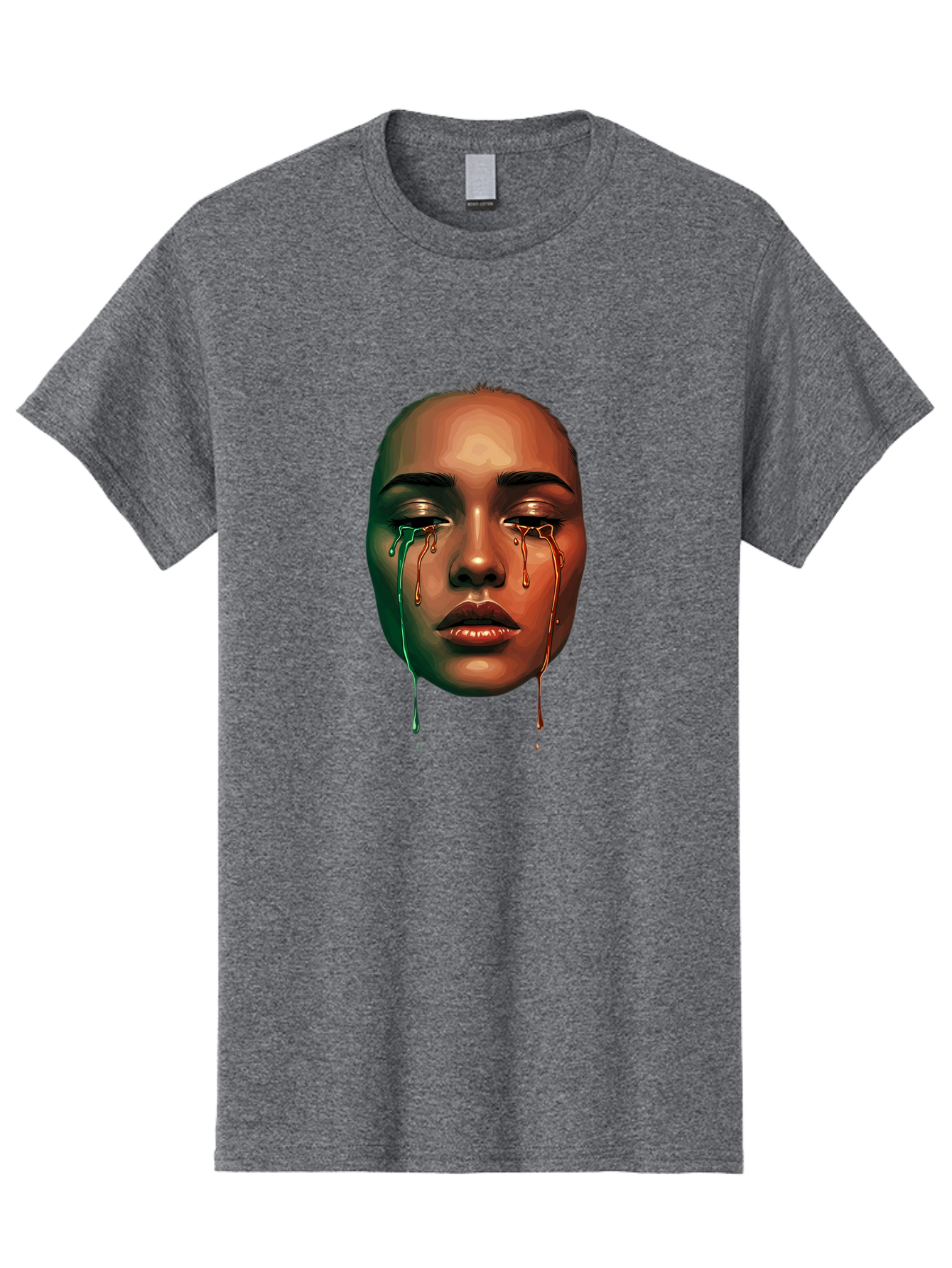 Melting-Face-1 Men'S Graphic Tee, 100% Cotton, Comfortable Casual Summer Wear, Machine Washable, Vintage Camera, Old Camera, Antique Camera, Black Camera, Classic Photography, Photography Equipment, Nostalgic Device, Film Camera, Camera Art Baj096