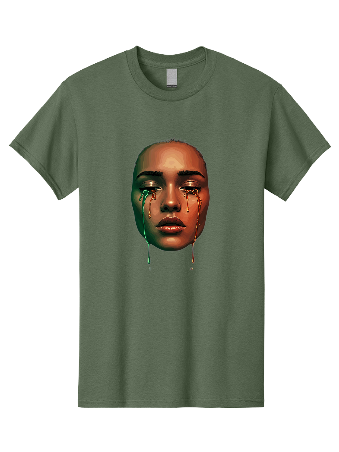 Melting-Face-1 Men'S Graphic Tee, 100% Cotton, Comfortable Casual Summer Wear, Machine Washable, Vintage Camera, Old Camera, Antique Camera, Black Camera, Classic Photography, Photography Equipment, Nostalgic Device, Film Camera, Camera Art Baj096