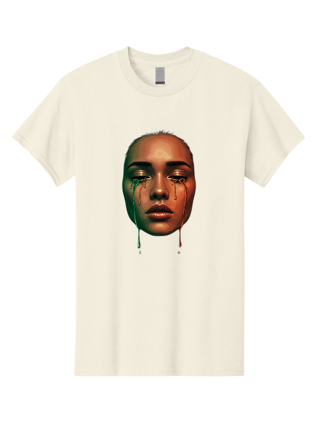 Melting-Face-1 Men'S Graphic Tee, 100% Cotton, Comfortable Casual Summer Wear, Machine Washable, Vintage Camera, Old Camera, Antique Camera, Black Camera, Classic Photography, Photography Equipment, Nostalgic Device, Film Camera, Camera Art Baj096