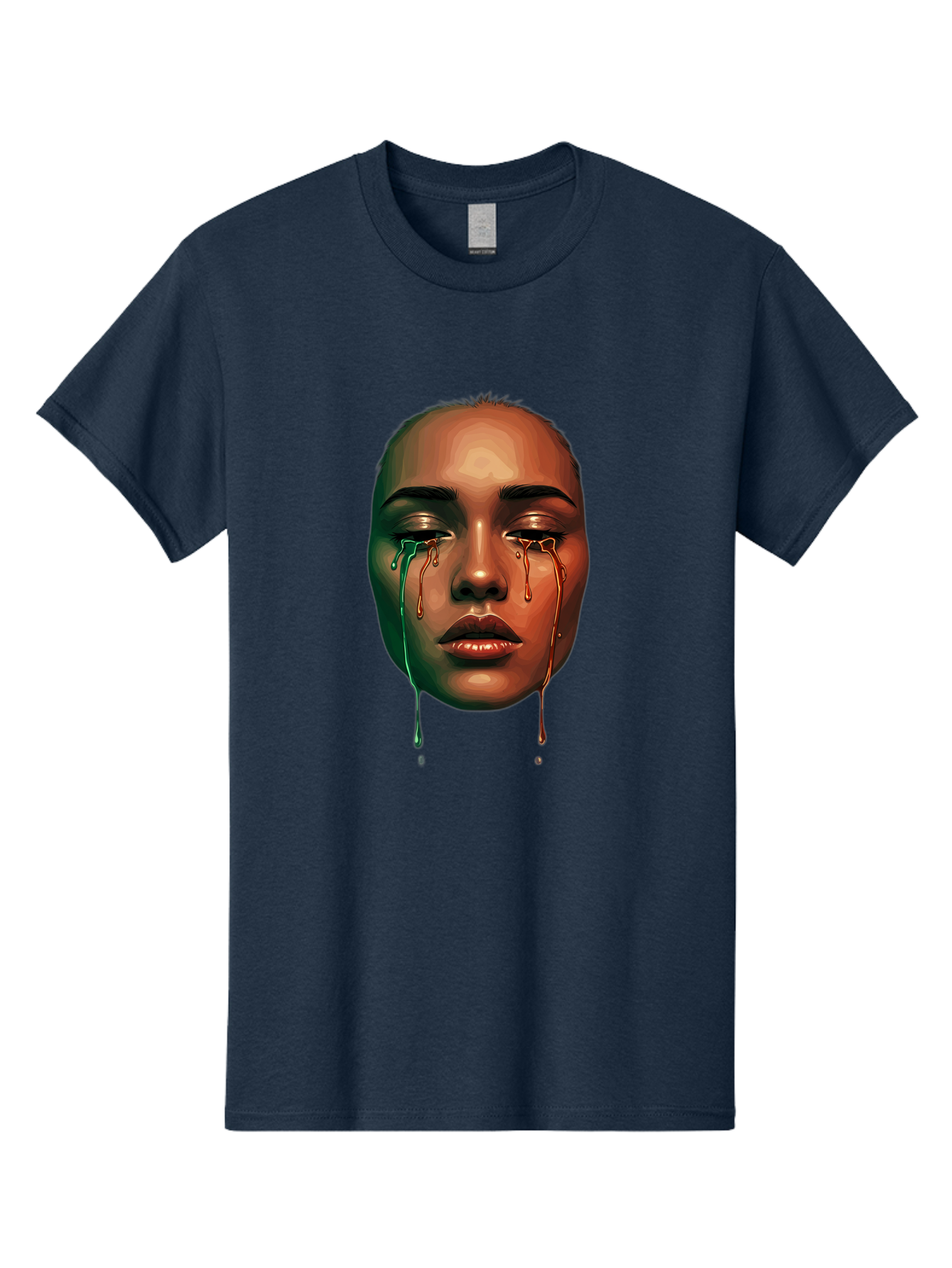 Melting-Face-1 Men'S Graphic Tee, 100% Cotton, Comfortable Casual Summer Wear, Machine Washable, Vintage Camera, Old Camera, Antique Camera, Black Camera, Classic Photography, Photography Equipment, Nostalgic Device, Film Camera, Camera Art Baj096