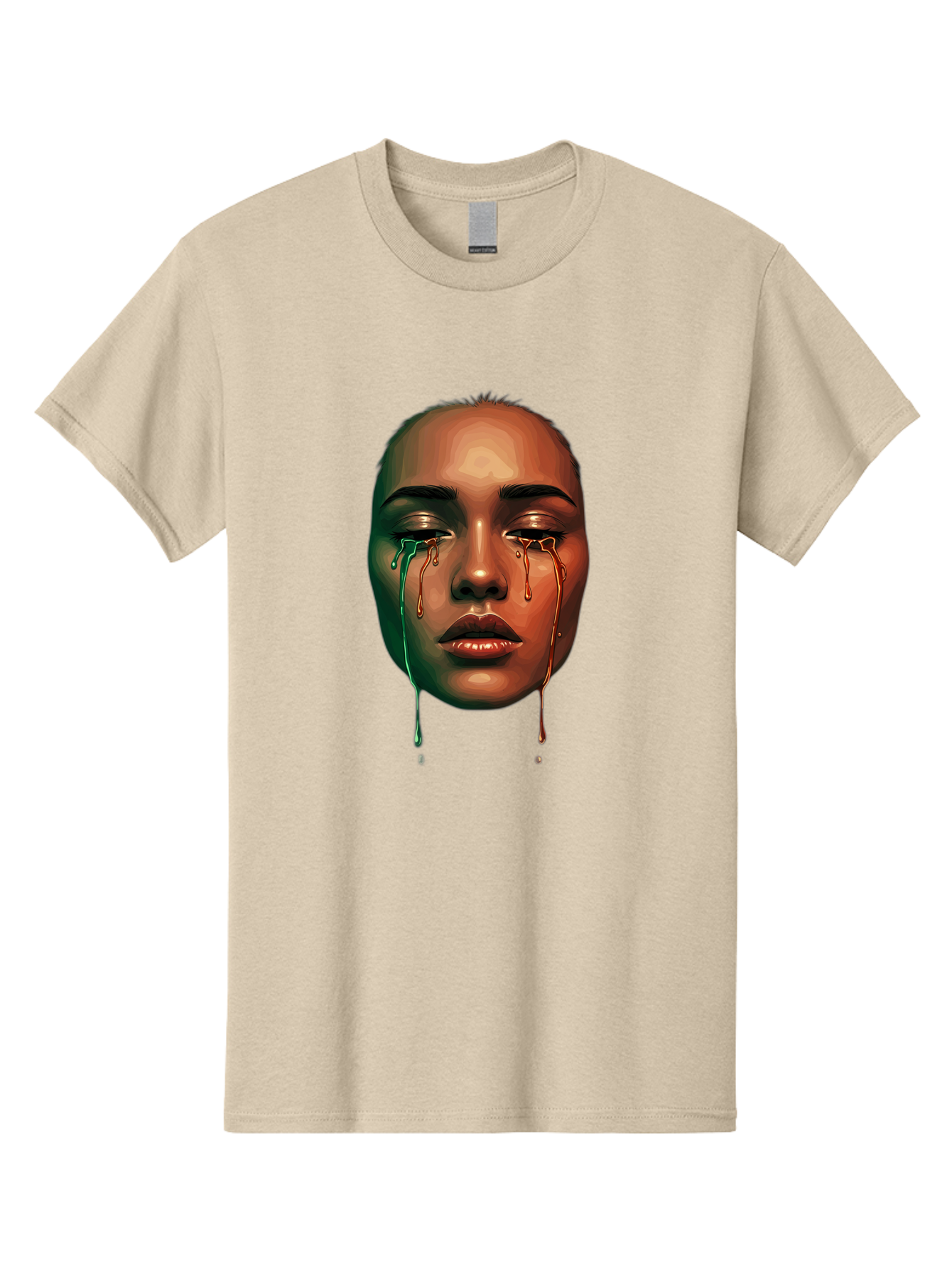 Melting-Face-1 Men'S Graphic Tee, 100% Cotton, Comfortable Casual Summer Wear, Machine Washable, Vintage Camera, Old Camera, Antique Camera, Black Camera, Classic Photography, Photography Equipment, Nostalgic Device, Film Camera, Camera Art Baj096