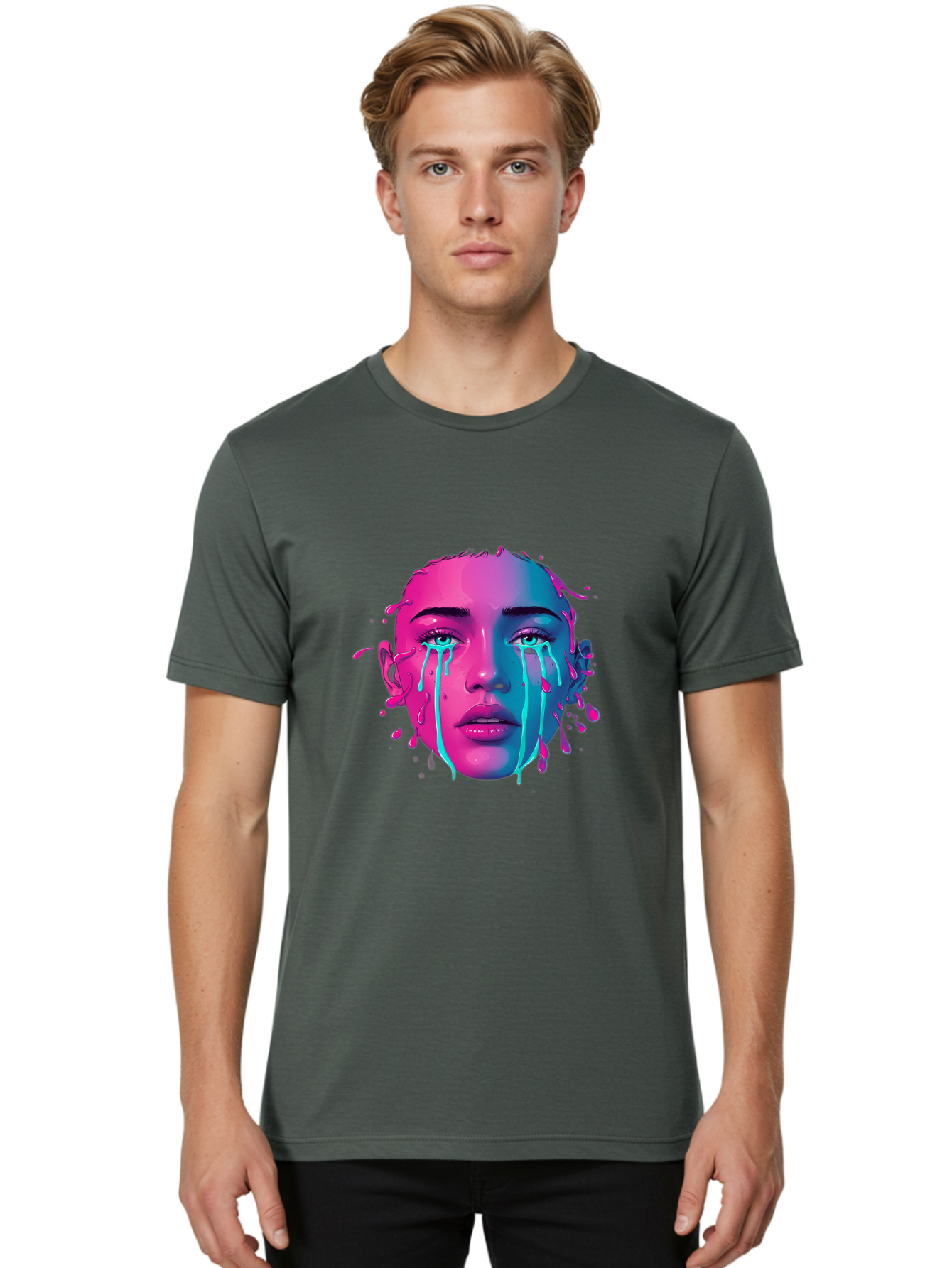 Melting-Face Men'S Graphic Tee, 100% Cotton, Comfortable Casual Summer Wear, Machine Washable, Vintage Camera, Old Camera, Antique Camera, Black Camera, Classic Photography, Photography Equipment, Nostalgic Device, Film Camera, Camera Art Baj098