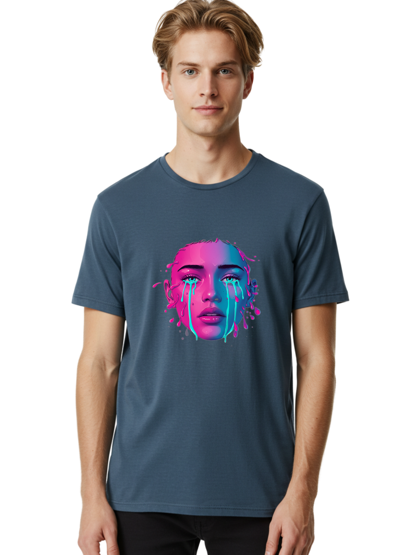 Melting-Face Men'S Graphic Tee, 100% Cotton, Comfortable Casual Summer Wear, Machine Washable, Vintage Camera, Old Camera, Antique Camera, Black Camera, Classic Photography, Photography Equipment, Nostalgic Device, Film Camera, Camera Art Baj098