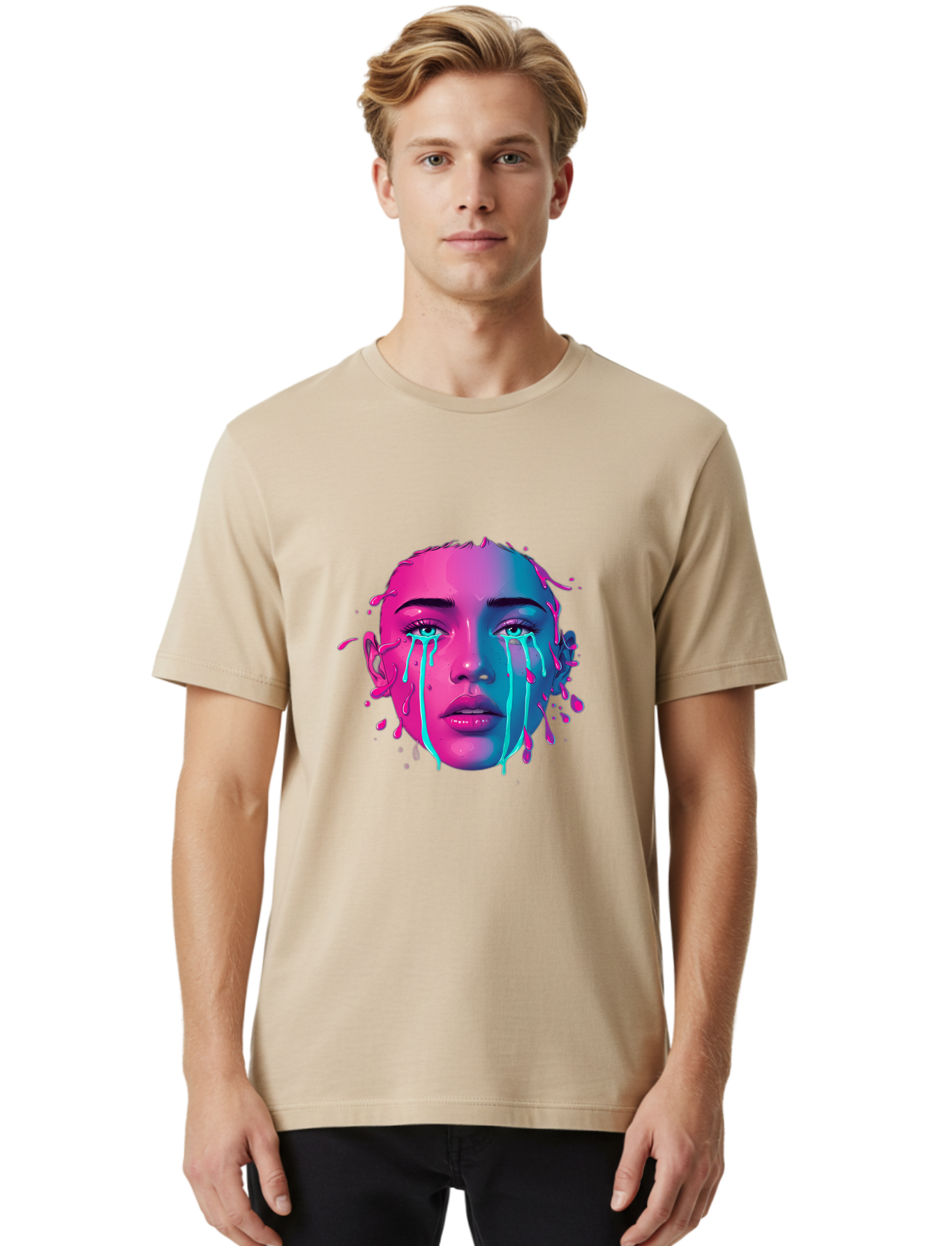 Melting-Face Men'S Graphic Tee, 100% Cotton, Comfortable Casual Summer Wear, Machine Washable, Vintage Camera, Old Camera, Antique Camera, Black Camera, Classic Photography, Photography Equipment, Nostalgic Device, Film Camera, Camera Art Baj098