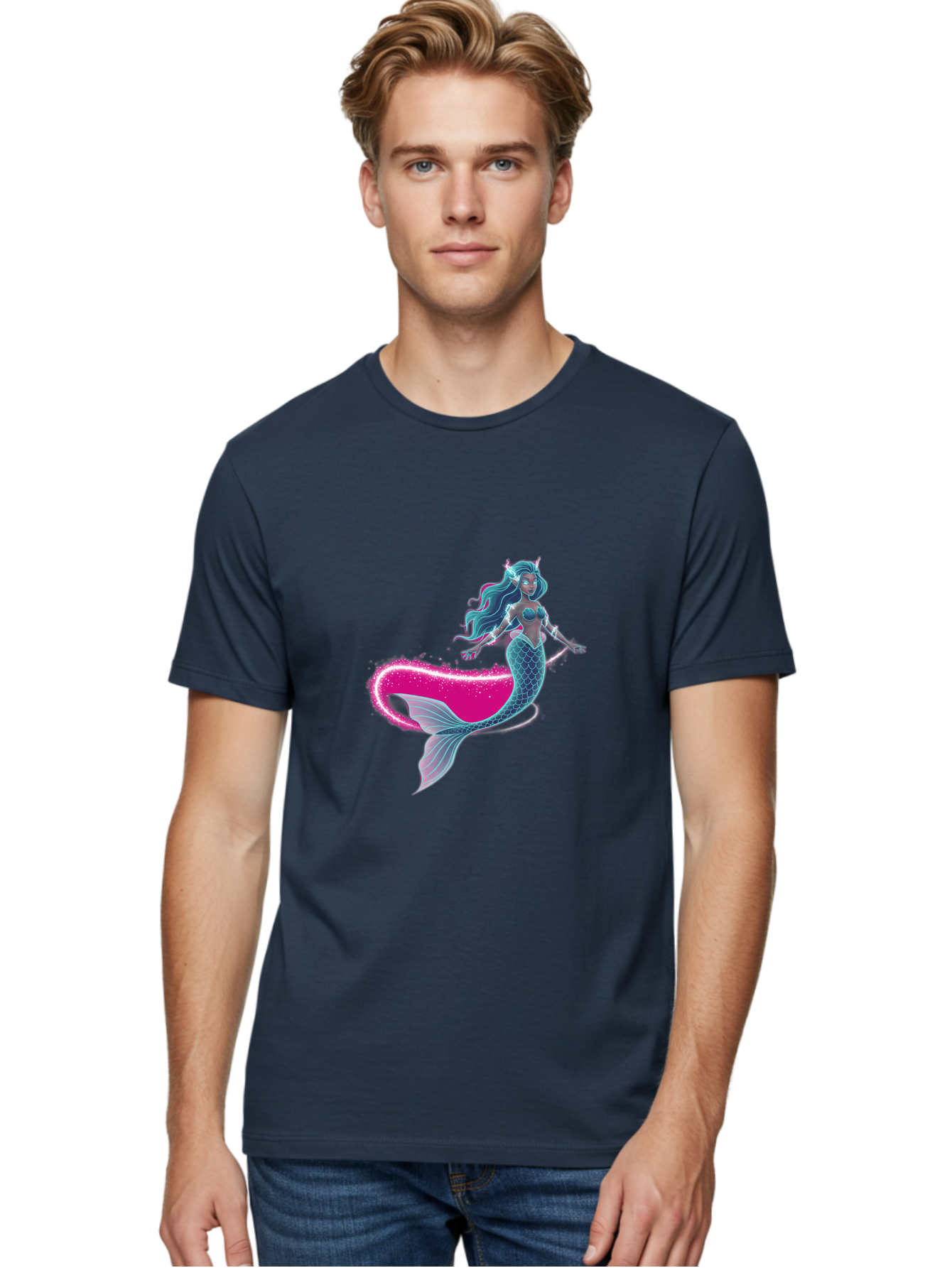 Mermaid-1 Men'S Graphic Tee, 100% Cotton, Comfortable Casual Summer Wear, Machine Washable, Vintage Camera, Old Camera, Antique Camera, Black Camera, Classic Photography, Photography Equipment, Nostalgic Device, Film Camera, Camera Art Baj099