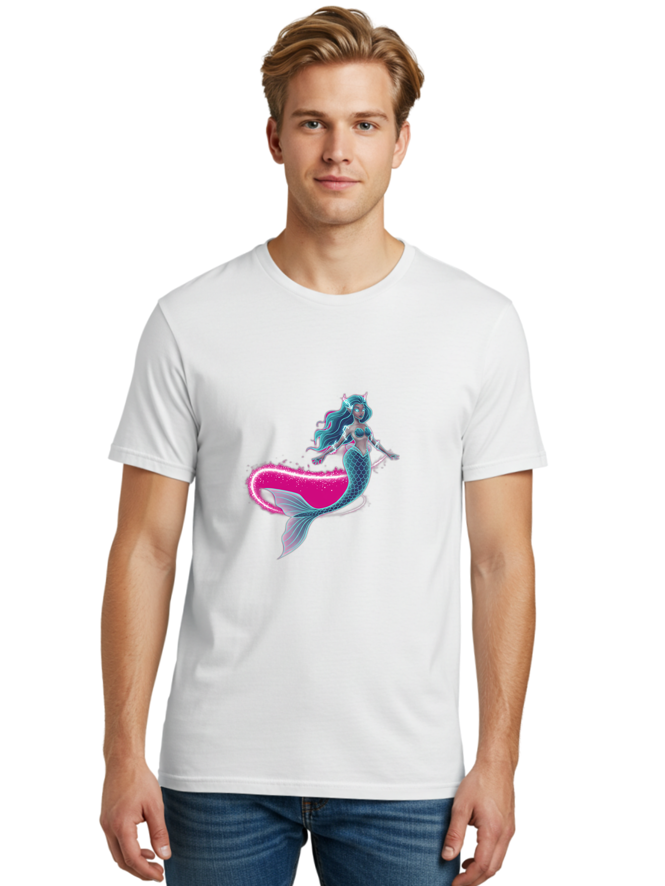 Mermaid-1 Men'S Graphic Tee, 100% Cotton, Comfortable Casual Summer Wear, Machine Washable, Vintage Camera, Old Camera, Antique Camera, Black Camera, Classic Photography, Photography Equipment, Nostalgic Device, Film Camera, Camera Art Baj099