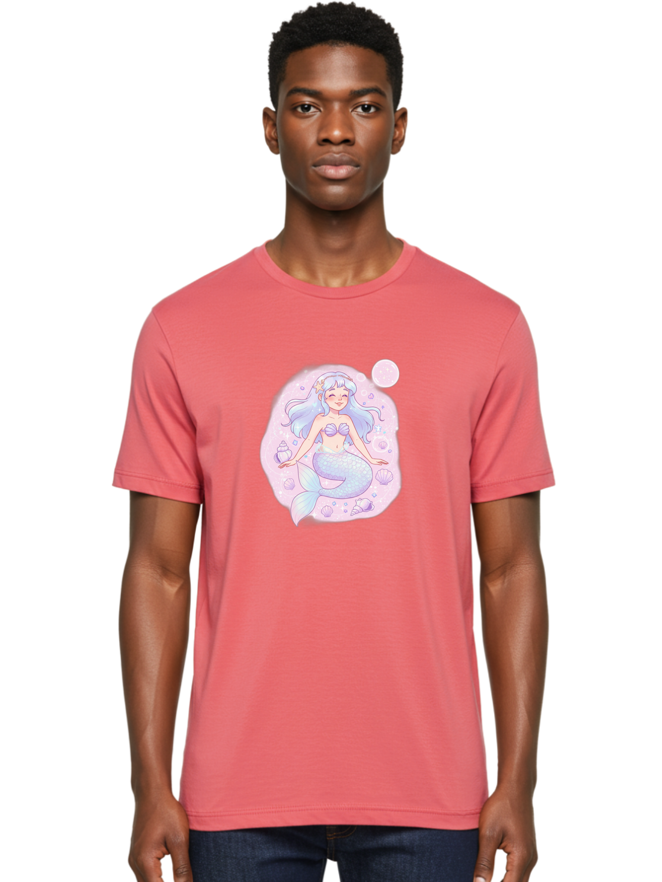 Mermaid-2 Men'S Graphic Tee, 100% Cotton, Comfortable Casual Summer Wear, Machine Washable, Vintage Camera, Old Camera, Antique Camera, Black Camera, Classic Photography, Photography Equipment, Nostalgic Device, Film Camera, Camera Art Baj100
