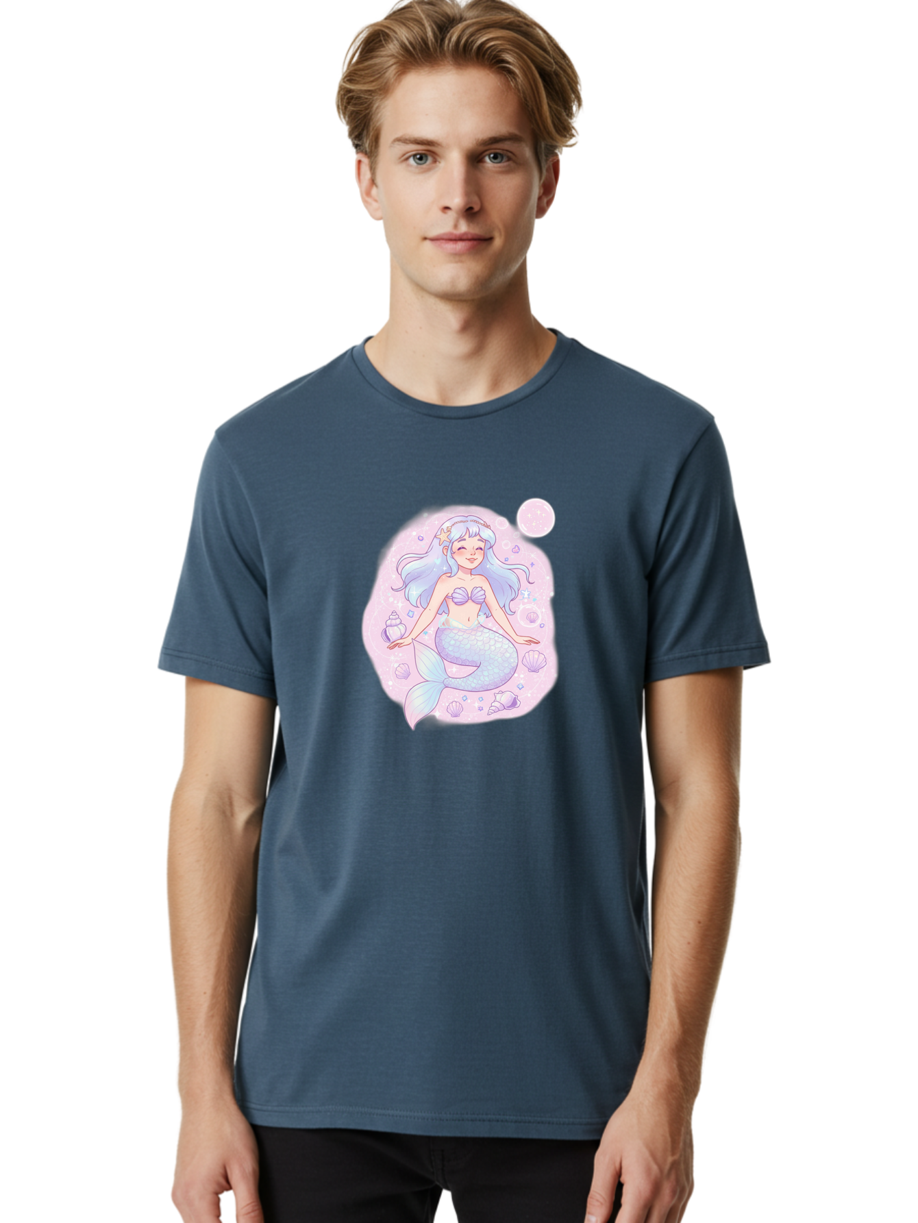 Mermaid-2 Men'S Graphic Tee, 100% Cotton, Comfortable Casual Summer Wear, Machine Washable, Vintage Camera, Old Camera, Antique Camera, Black Camera, Classic Photography, Photography Equipment, Nostalgic Device, Film Camera, Camera Art Baj100
