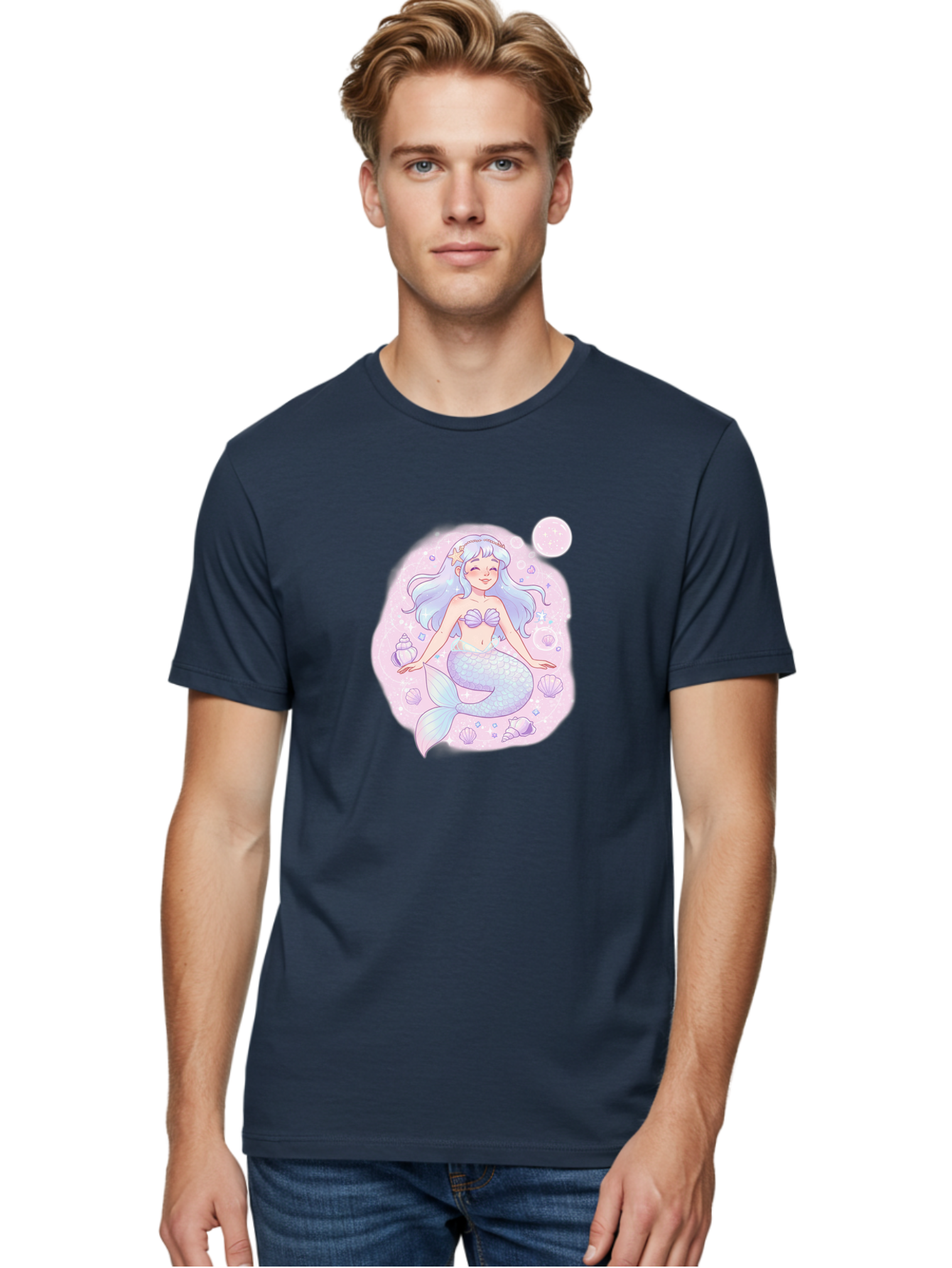 Mermaid-2 Men'S Graphic Tee, 100% Cotton, Comfortable Casual Summer Wear, Machine Washable, Vintage Camera, Old Camera, Antique Camera, Black Camera, Classic Photography, Photography Equipment, Nostalgic Device, Film Camera, Camera Art Baj100