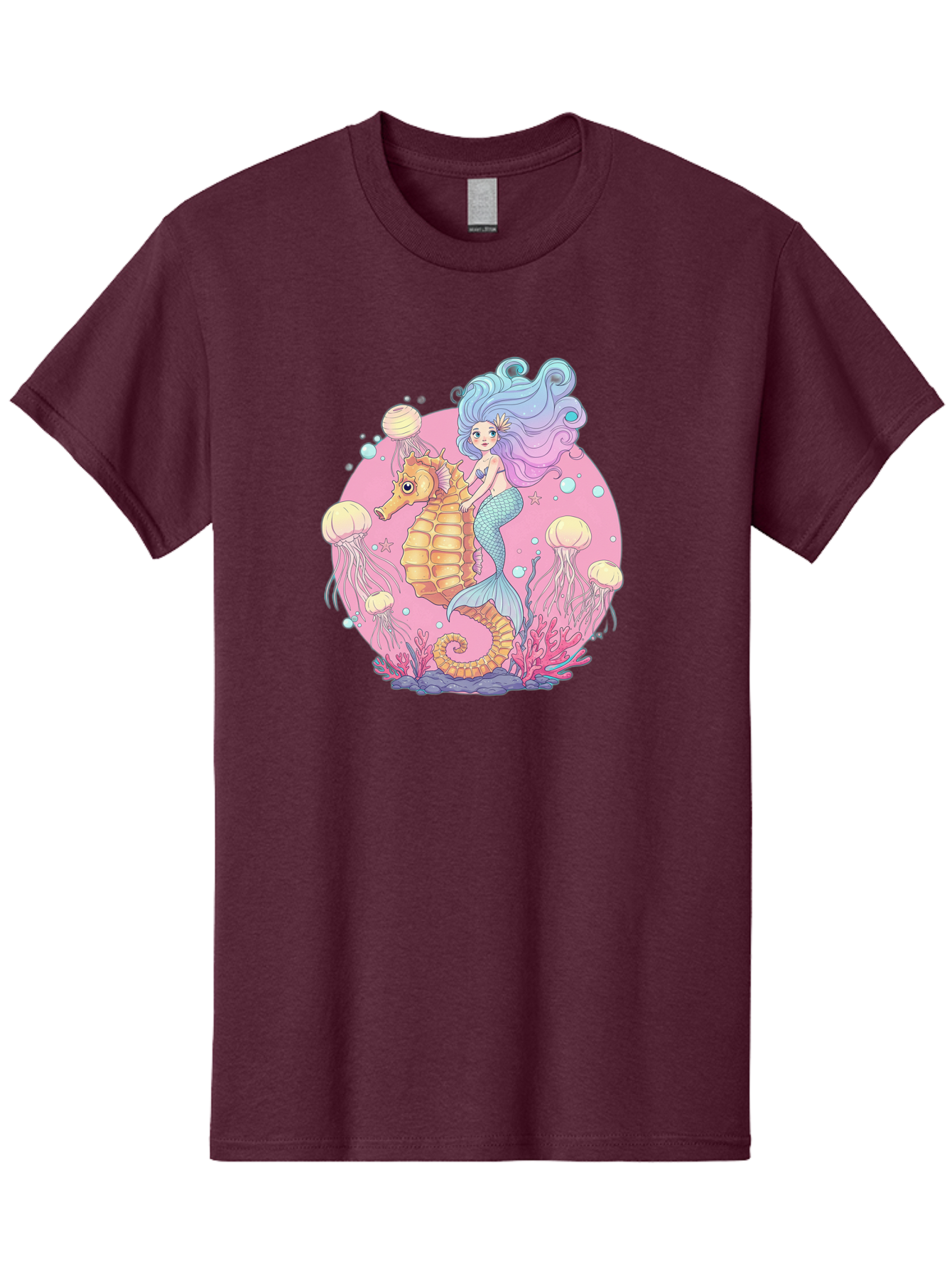 Mermaid-And-Seahorse Men'S Graphic Tee, 100% Cotton, Comfortable Casual Summer Wear, Machine Washable, Vintage Camera, Old Camera, Antique Camera, Black Camera, Classic Photography, Photography Equipment, Nostalgic Device, Film Camera, Baj101