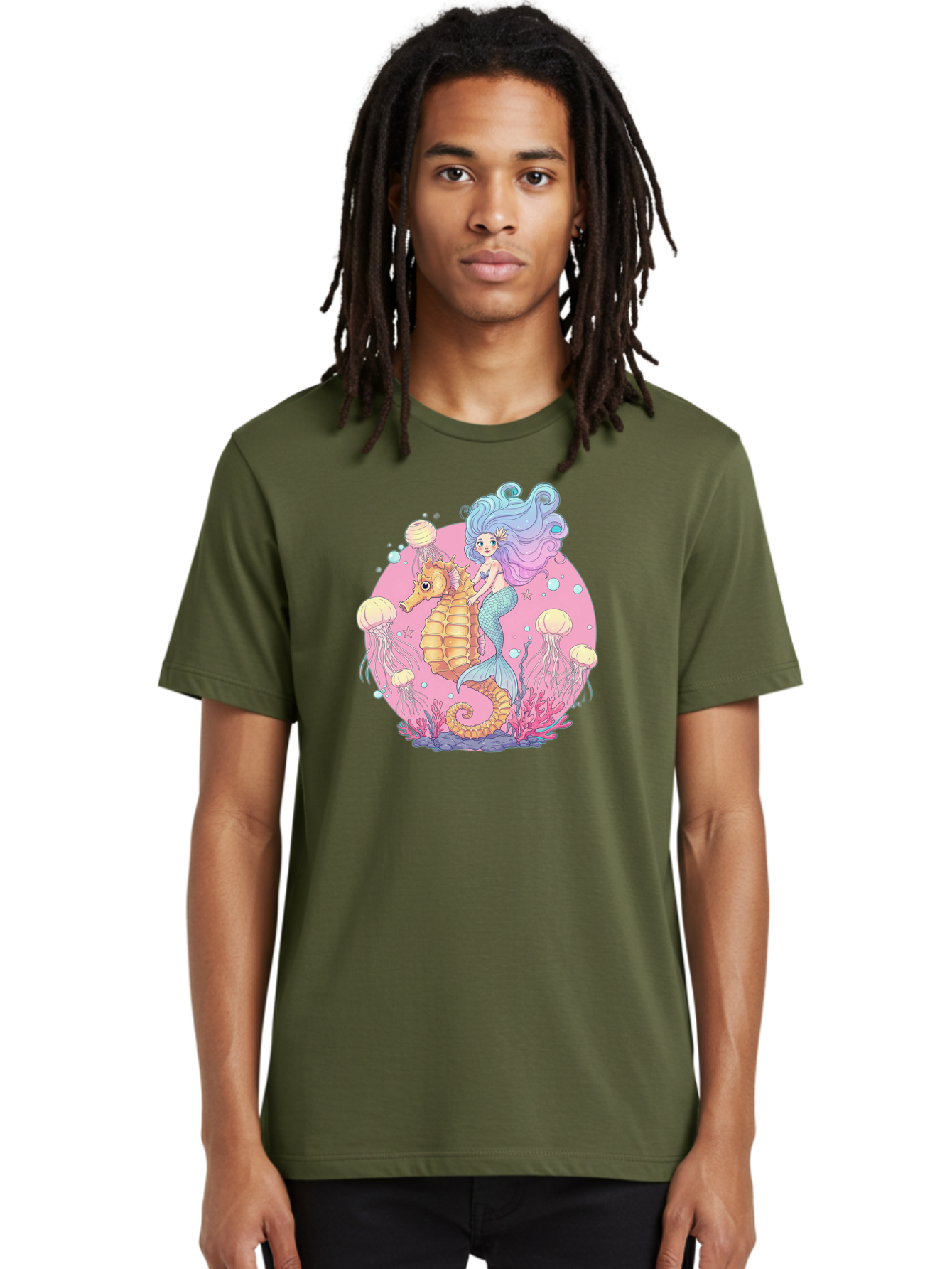 Mermaid-And-Seahorse Men'S Graphic Tee, 100% Cotton, Comfortable Casual Summer Wear, Machine Washable, Vintage Camera, Old Camera, Antique Camera, Black Camera, Classic Photography, Photography Equipment, Nostalgic Device, Film Camera, Baj101