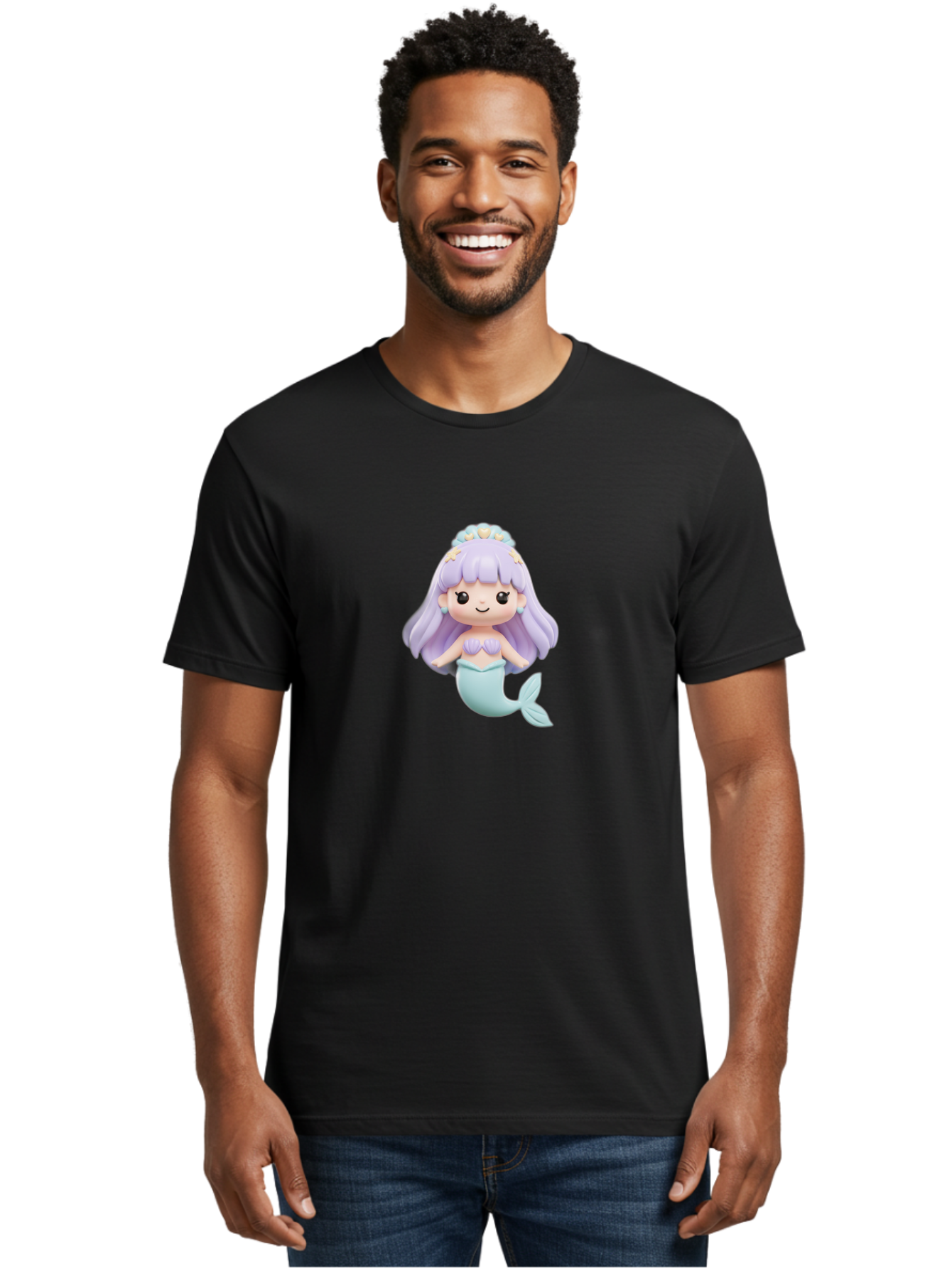 Mermaid-Figurine Men'S Graphic Tee, 100% Cotton, Comfortable Casual Summer Wear, Machine Washable, Vintage Camera, Old Camera, Antique Camera, Black Camera, Classic Photography, Photography Equipment, Nostalgic Device, Film Camera, Camera Art Baj102