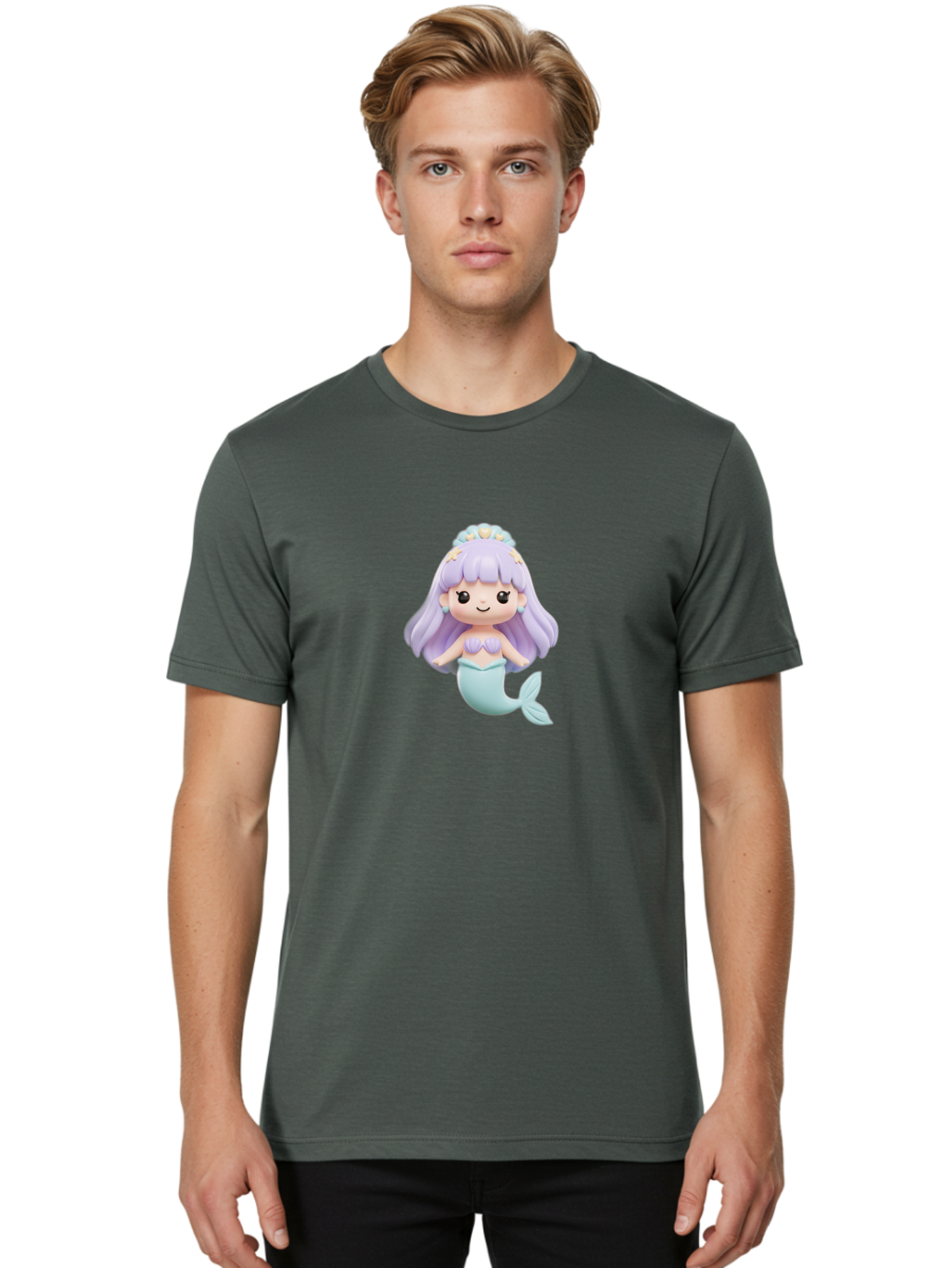 Mermaid-Figurine Men'S Graphic Tee, 100% Cotton, Comfortable Casual Summer Wear, Machine Washable, Vintage Camera, Old Camera, Antique Camera, Black Camera, Classic Photography, Photography Equipment, Nostalgic Device, Film Camera, Camera Art Baj102