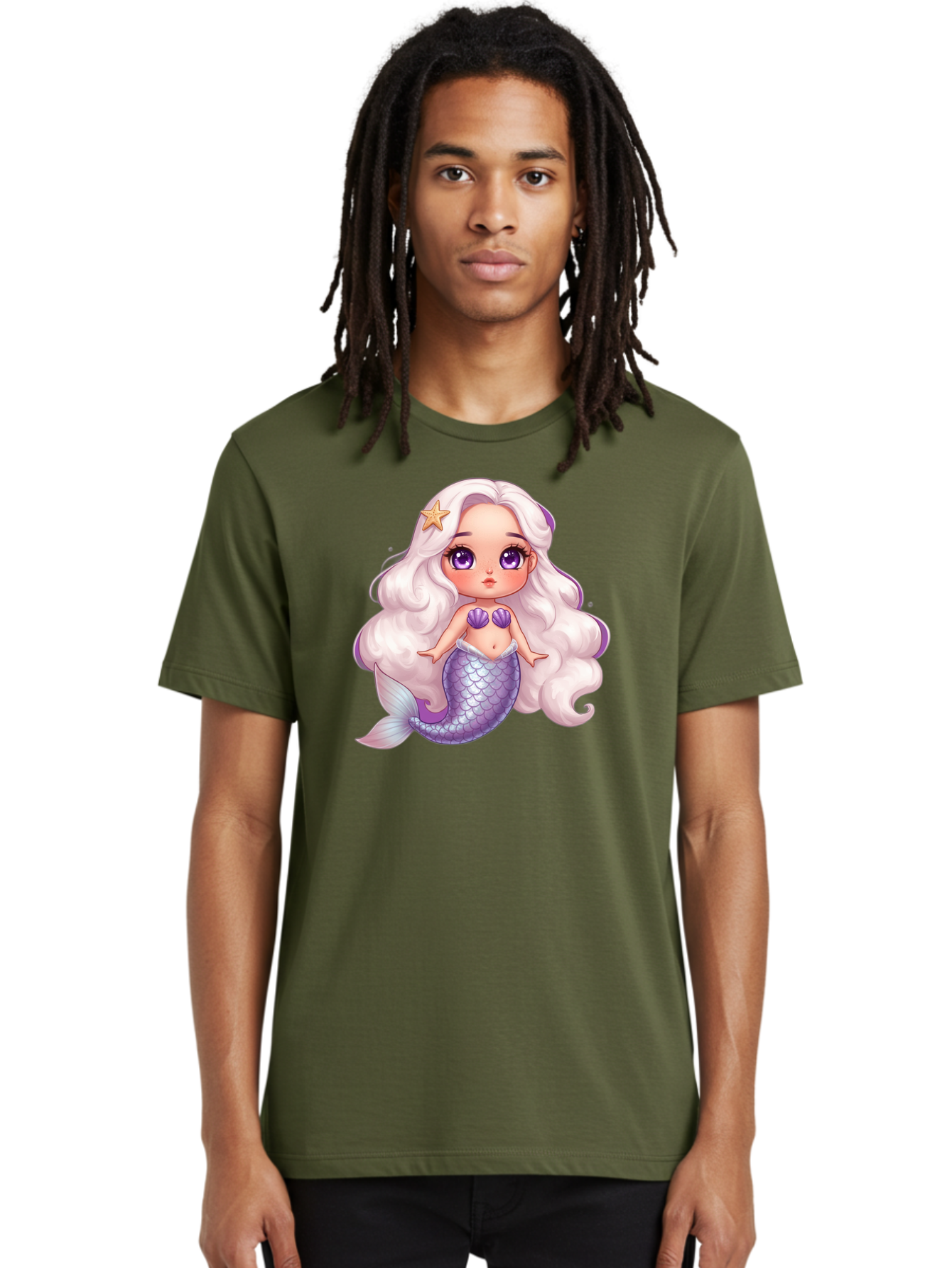 Mermaid-Girl-1 Men'S Graphic Tee, 100% Cotton, Comfortable Casual Summer Wear, Machine Washable, Vintage Camera, Old Camera, Antique Camera, Black Camera, Classic Photography, Photography Equipment, Nostalgic Device, Film Camera, Camera Art Baj103