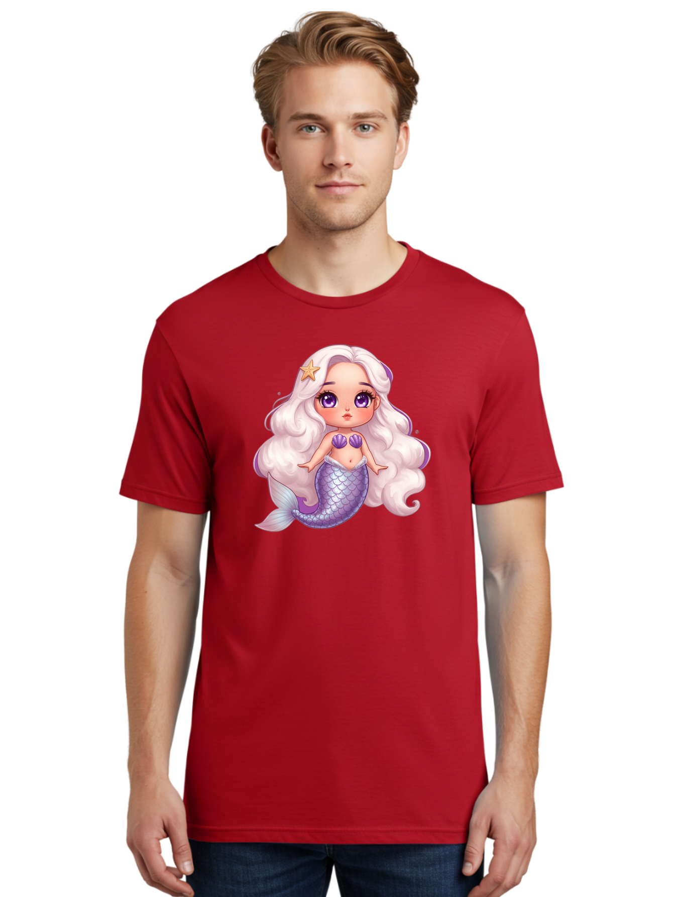 Mermaid-Girl-1 Men'S Graphic Tee, 100% Cotton, Comfortable Casual Summer Wear, Machine Washable, Vintage Camera, Old Camera, Antique Camera, Black Camera, Classic Photography, Photography Equipment, Nostalgic Device, Film Camera, Camera Art Baj103