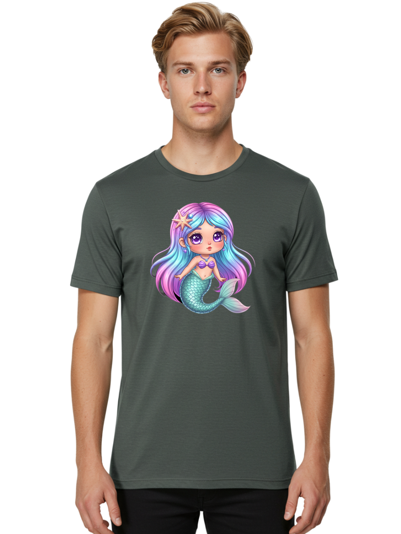 Mermaid-Girl Men'S Graphic Tee, 100% Cotton, Comfortable Casual Summer Wear, Machine Washable, Vintage Camera, Old Camera, Antique Camera, Black Camera, Classic Photography, Photography Equipment, Nostalgic Device, Film Camera, Camera Art Baj106