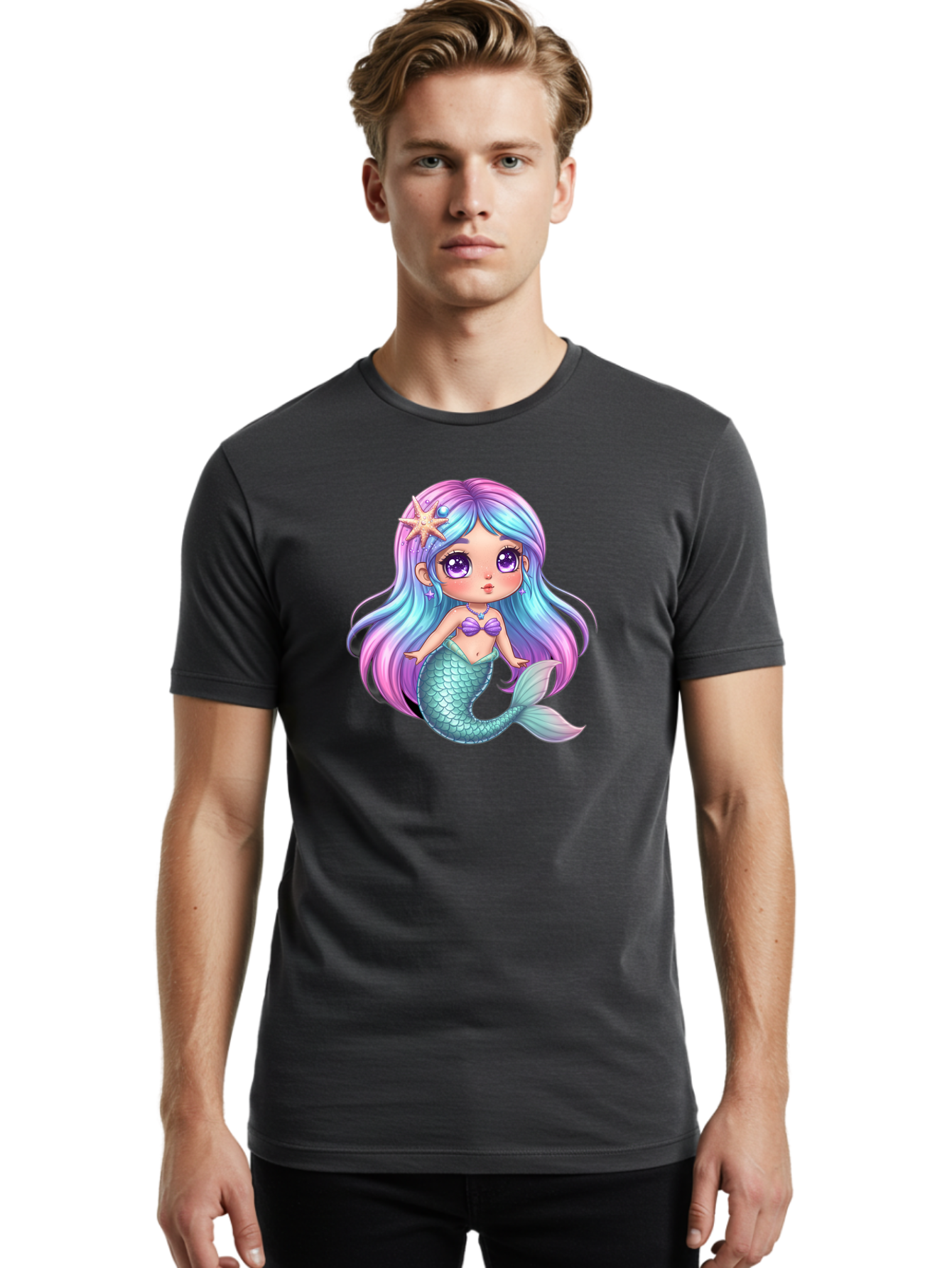 Mermaid-Girl Men'S Graphic Tee, 100% Cotton, Comfortable Casual Summer Wear, Machine Washable, Vintage Camera, Old Camera, Antique Camera, Black Camera, Classic Photography, Photography Equipment, Nostalgic Device, Film Camera, Camera Art Baj106