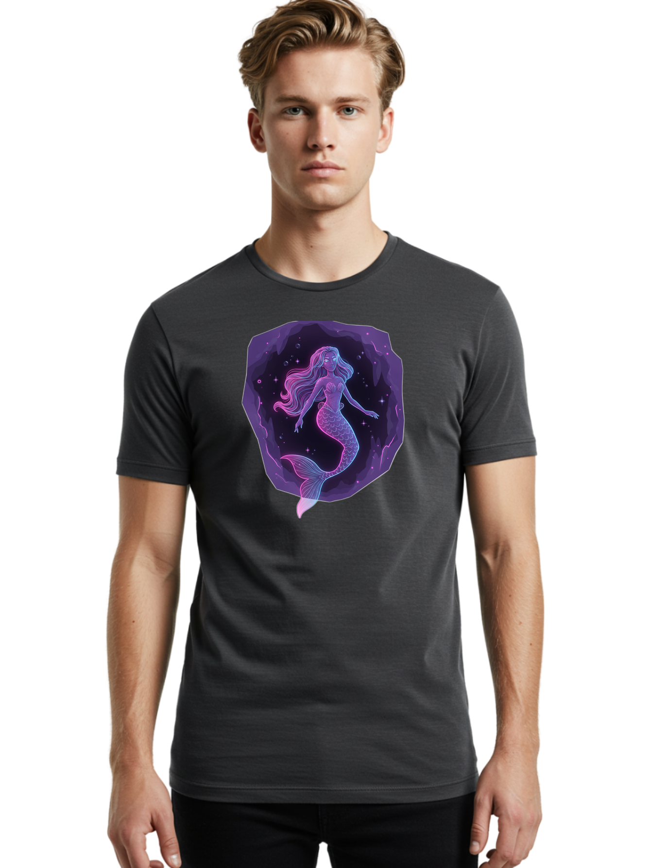 Mermaid-In-Purple Men'S Graphic Tee, 100% Cotton, Comfortable Casual Summer Wear, Machine Washable, Vintage Camera, Old Camera, Antique Camera, Black Camera, Classic Photography, Photography Equipment, Nostalgic Device, Film Camera, Camera Art Baj107