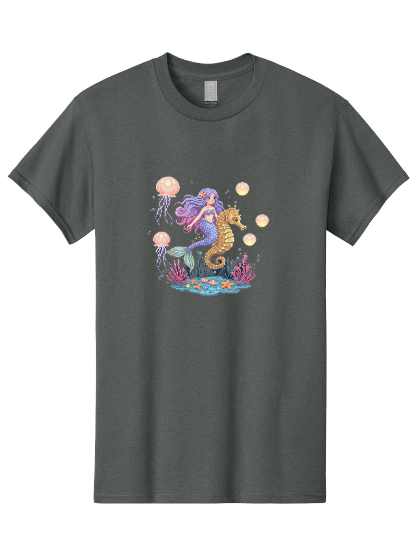 Mermaid-Riding-Seahorse Men'S Graphic Tee, 100% Cotton, Comfortable Casual Summer Wear, Machine Washable, Vintage Camera, Old Camera, Antique Camera, Black Camera, Classic Photography, Photography Equipment, Nostalgic Device, Film Camera, Baj109