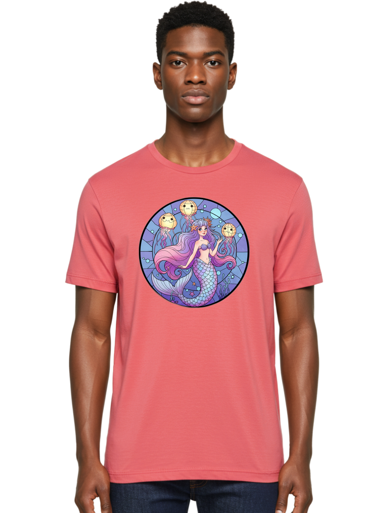 Mermaid-With-Jellyfish Men'S Graphic Tee, 100% Cotton, Comfortable Casual Summer Wear, Machine Washable, Vintage Camera, Old Camera, Antique Camera, Black Camera, Classic Photography, Photography Equipment, Nostalgic Device, Film Camera, Baj111