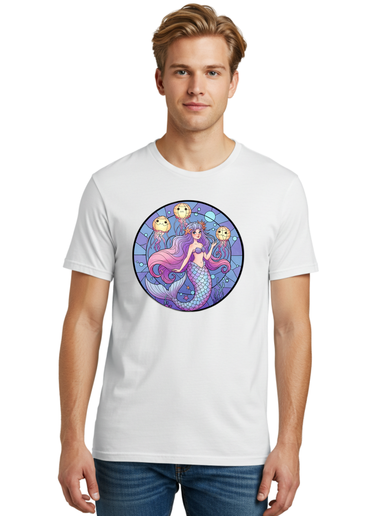 Mermaid-With-Jellyfish Men'S Graphic Tee, 100% Cotton, Comfortable Casual Summer Wear, Machine Washable, Vintage Camera, Old Camera, Antique Camera, Black Camera, Classic Photography, Photography Equipment, Nostalgic Device, Film Camera, Baj111