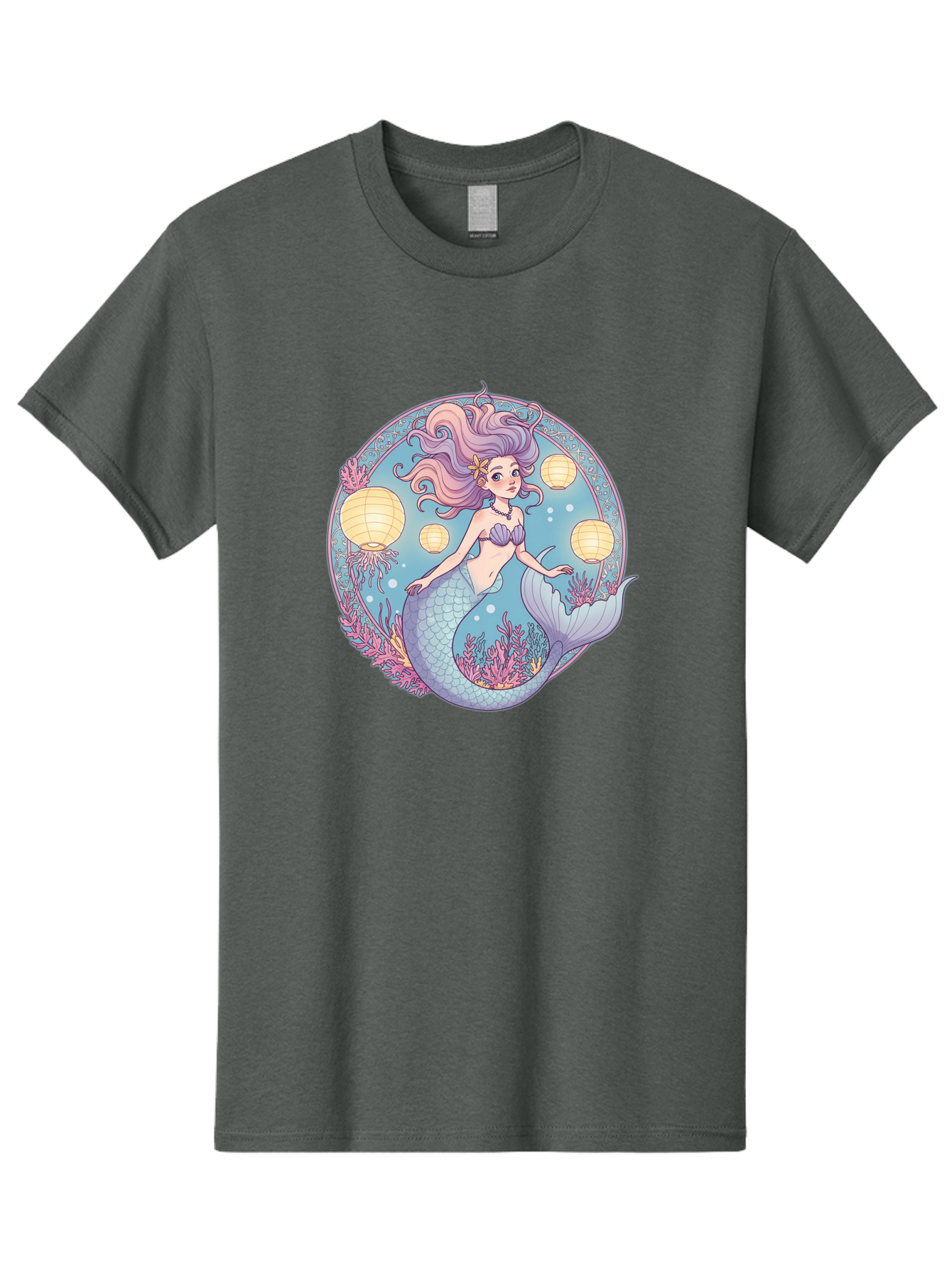 Mermaid-With-Lanterns Men'S Graphic Tee, 100% Cotton, Comfortable Casual Summer Wear, Machine Washable, Vintage Camera, Old Camera, Antique Camera, Black Camera, Classic Photography, Photography Equipment, Nostalgic Device, Film Camera, Baj113