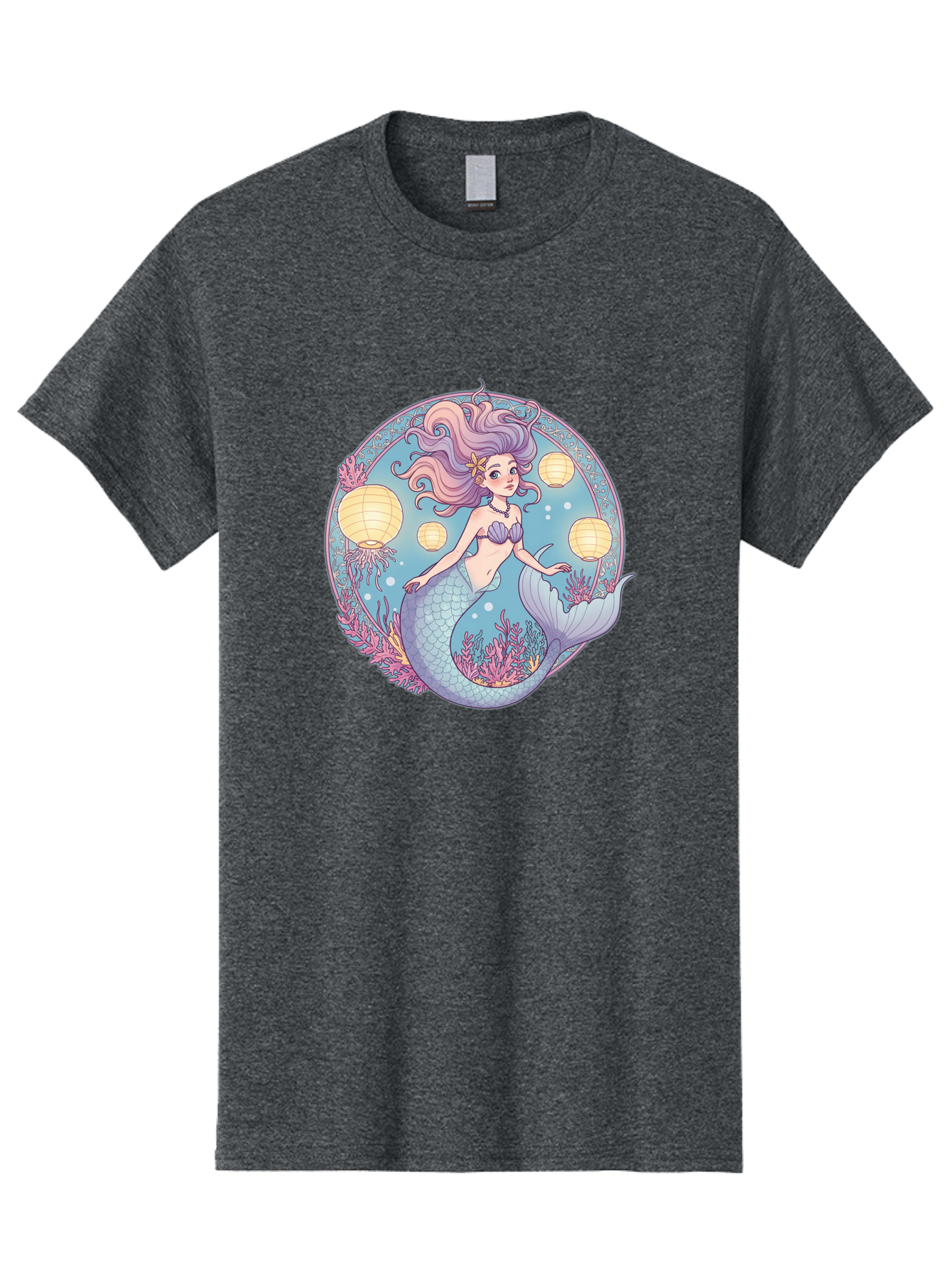 Mermaid-With-Lanterns Men'S Graphic Tee, 100% Cotton, Comfortable Casual Summer Wear, Machine Washable, Vintage Camera, Old Camera, Antique Camera, Black Camera, Classic Photography, Photography Equipment, Nostalgic Device, Film Camera, Baj113