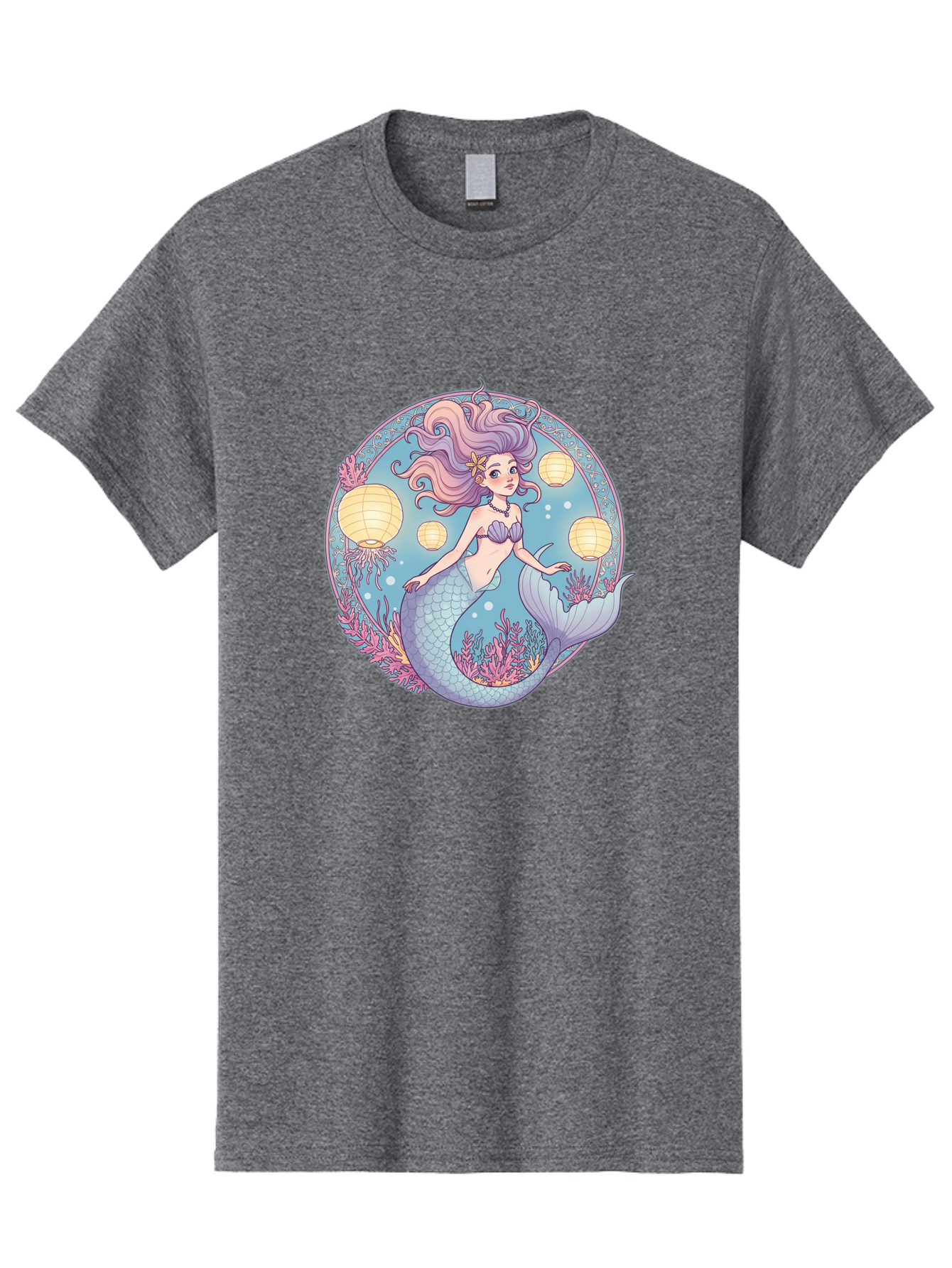 Mermaid-With-Lanterns Men'S Graphic Tee, 100% Cotton, Comfortable Casual Summer Wear, Machine Washable, Vintage Camera, Old Camera, Antique Camera, Black Camera, Classic Photography, Photography Equipment, Nostalgic Device, Film Camera, Baj113
