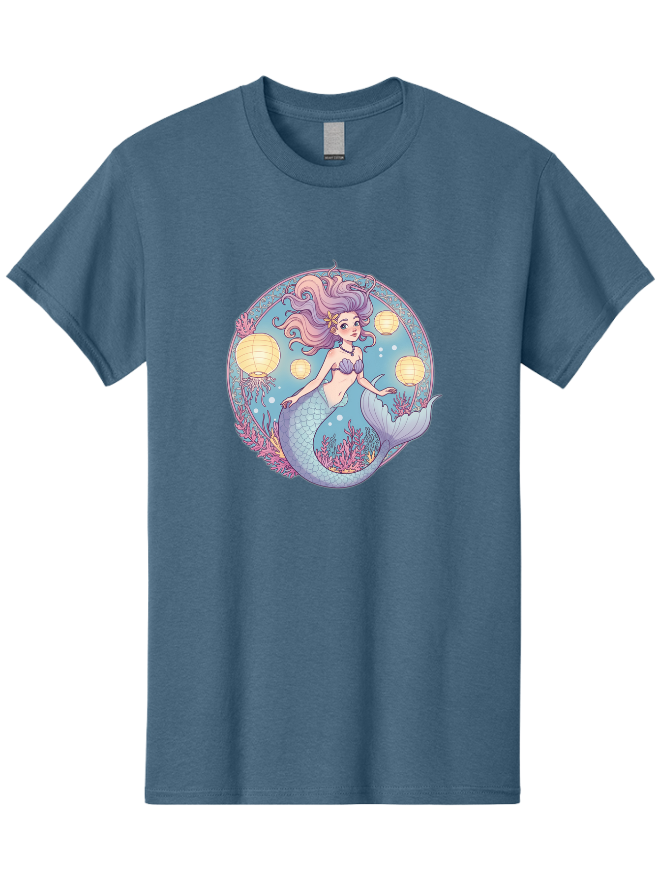 Mermaid-With-Lanterns Men'S Graphic Tee, 100% Cotton, Comfortable Casual Summer Wear, Machine Washable, Vintage Camera, Old Camera, Antique Camera, Black Camera, Classic Photography, Photography Equipment, Nostalgic Device, Film Camera, Baj113