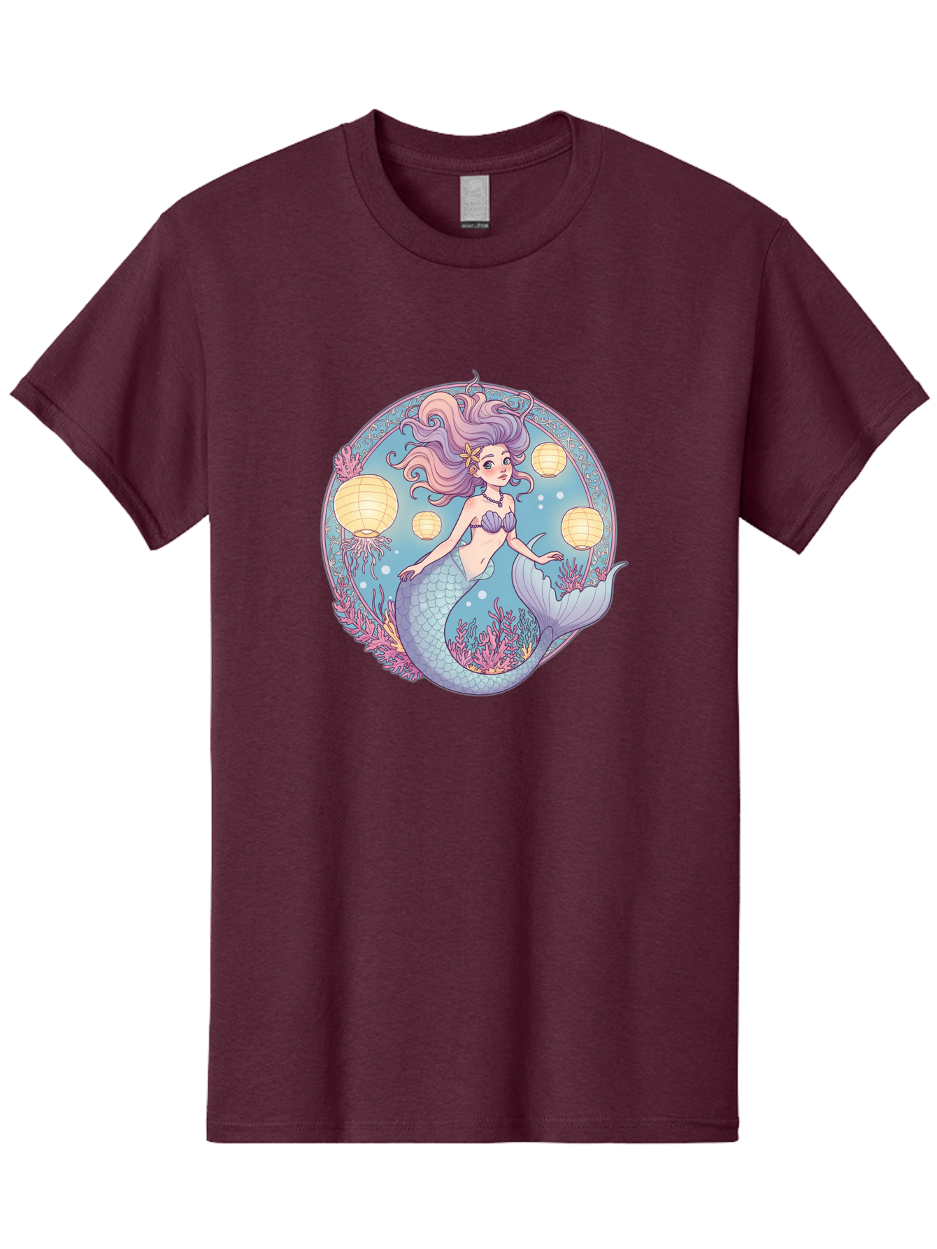 Mermaid-With-Lanterns Men'S Graphic Tee, 100% Cotton, Comfortable Casual Summer Wear, Machine Washable, Vintage Camera, Old Camera, Antique Camera, Black Camera, Classic Photography, Photography Equipment, Nostalgic Device, Film Camera, Baj113
