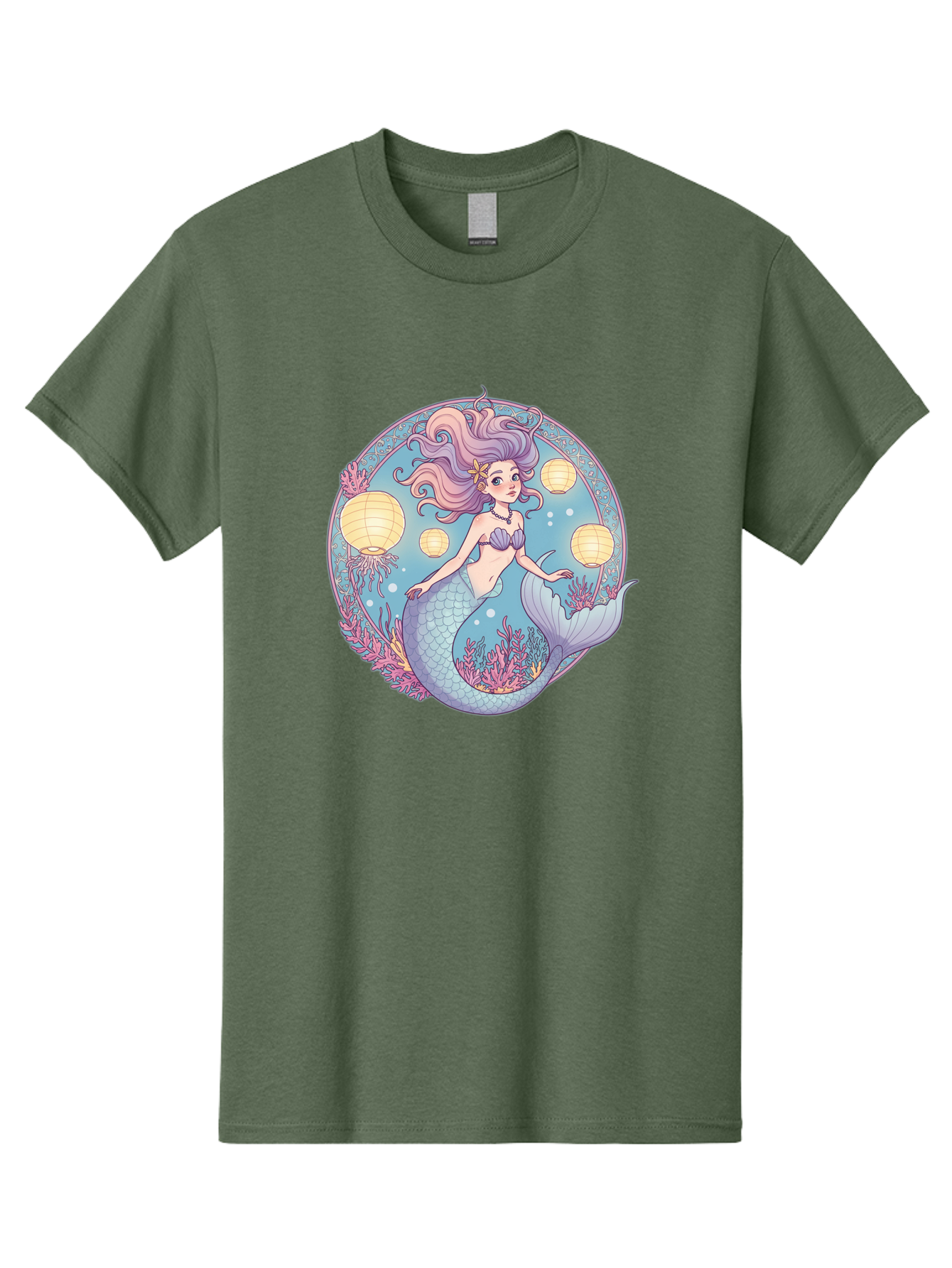 Mermaid-With-Lanterns Men'S Graphic Tee, 100% Cotton, Comfortable Casual Summer Wear, Machine Washable, Vintage Camera, Old Camera, Antique Camera, Black Camera, Classic Photography, Photography Equipment, Nostalgic Device, Film Camera, Baj113