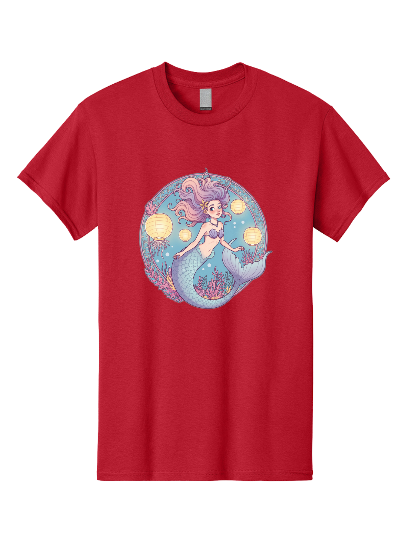 Mermaid-With-Lanterns Men'S Graphic Tee, 100% Cotton, Comfortable Casual Summer Wear, Machine Washable, Vintage Camera, Old Camera, Antique Camera, Black Camera, Classic Photography, Photography Equipment, Nostalgic Device, Film Camera, Baj113