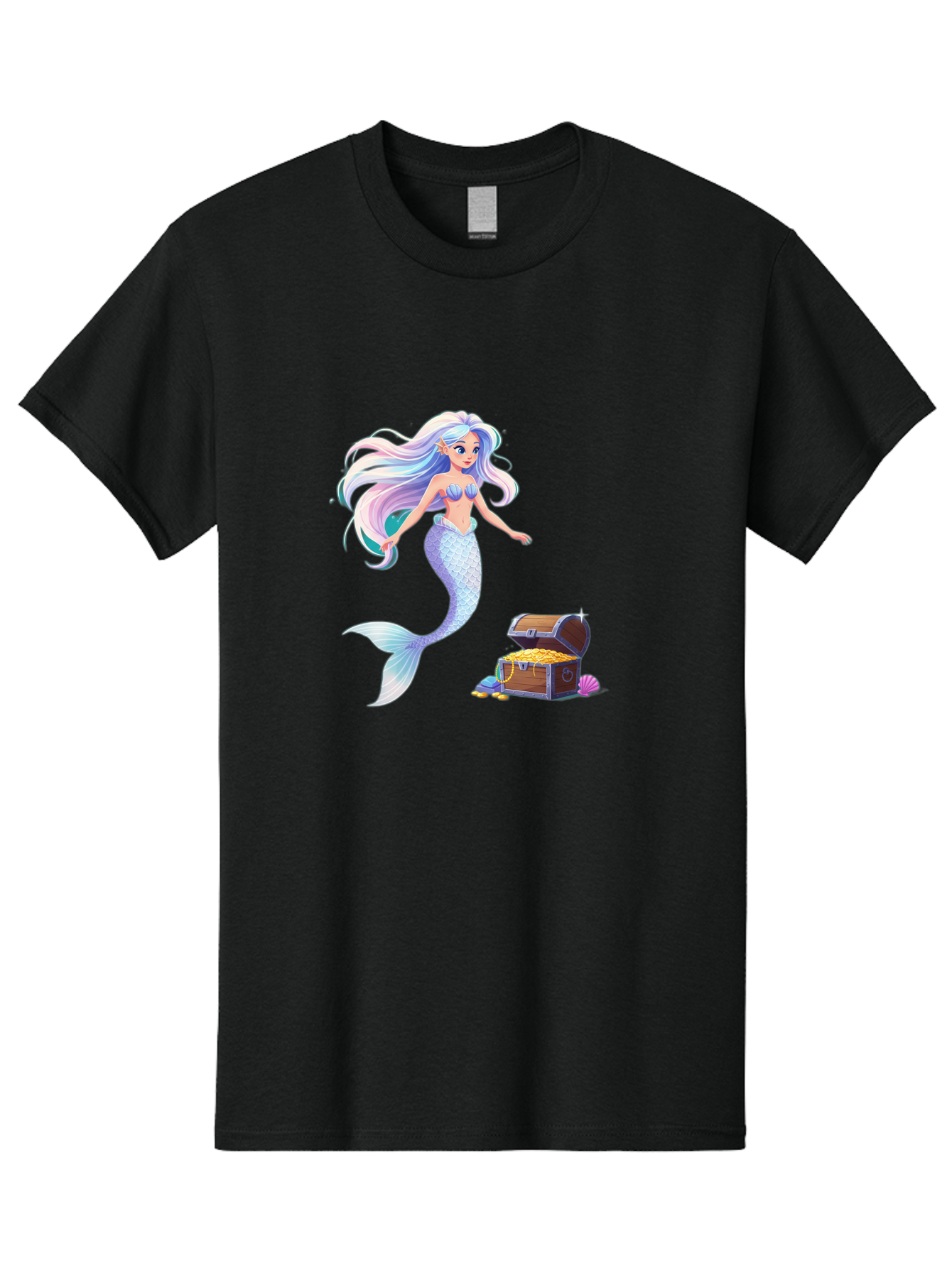 Mermaid-With-Treasure Men'S Graphic Tee, 100% Cotton, Comfortable Casual Summer Wear, Machine Washable, Vintage Camera, Old Camera, Antique Camera, Black Camera, Classic Photography, Photography Equipment, Nostalgic Device, Film Camera, Baj114
