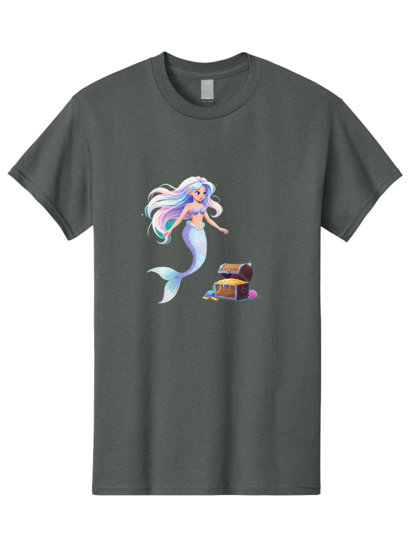 Mermaid-With-Treasure Men'S Graphic Tee, 100% Cotton, Comfortable Casual Summer Wear, Machine Washable, Vintage Camera, Old Camera, Antique Camera, Black Camera, Classic Photography, Photography Equipment, Nostalgic Device, Film Camera, Baj114