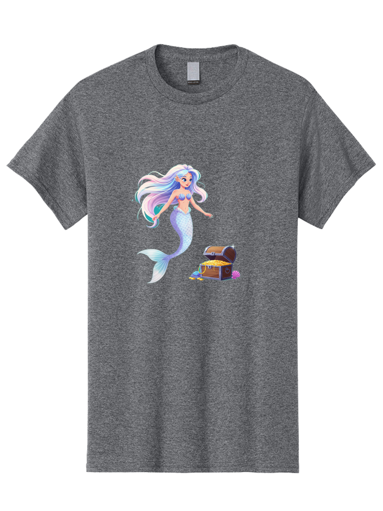 Mermaid-With-Treasure Men'S Graphic Tee, 100% Cotton, Comfortable Casual Summer Wear, Machine Washable, Vintage Camera, Old Camera, Antique Camera, Black Camera, Classic Photography, Photography Equipment, Nostalgic Device, Film Camera, Baj114